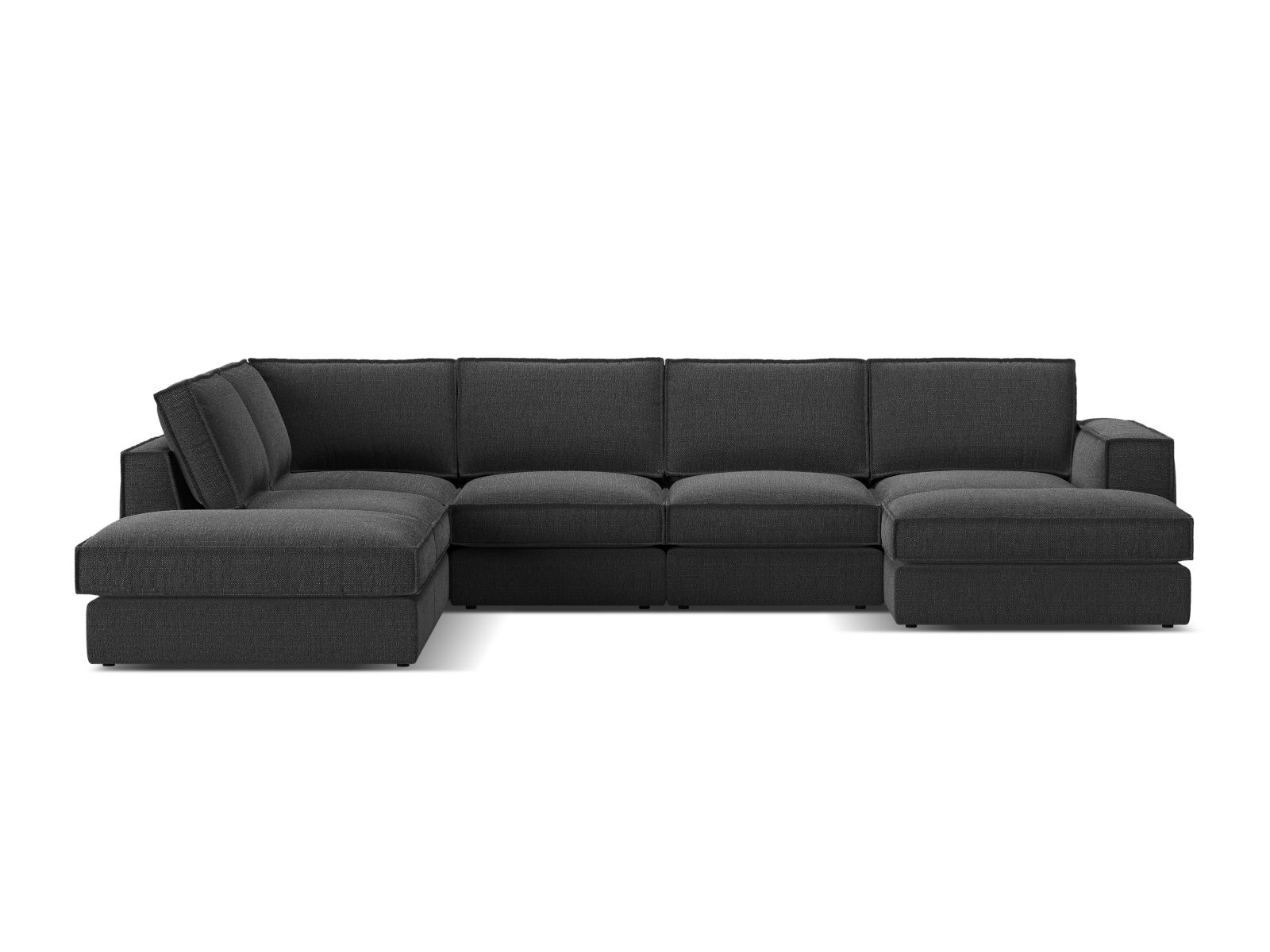Modulares Ecksofa Dalodei 114 (Babel Black)