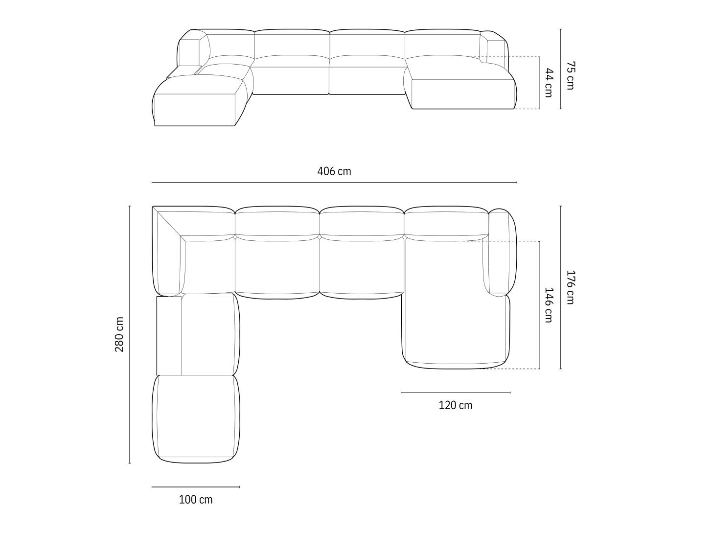 Modulares Ecksofa Sorcoro 124 (Vogue 01)
