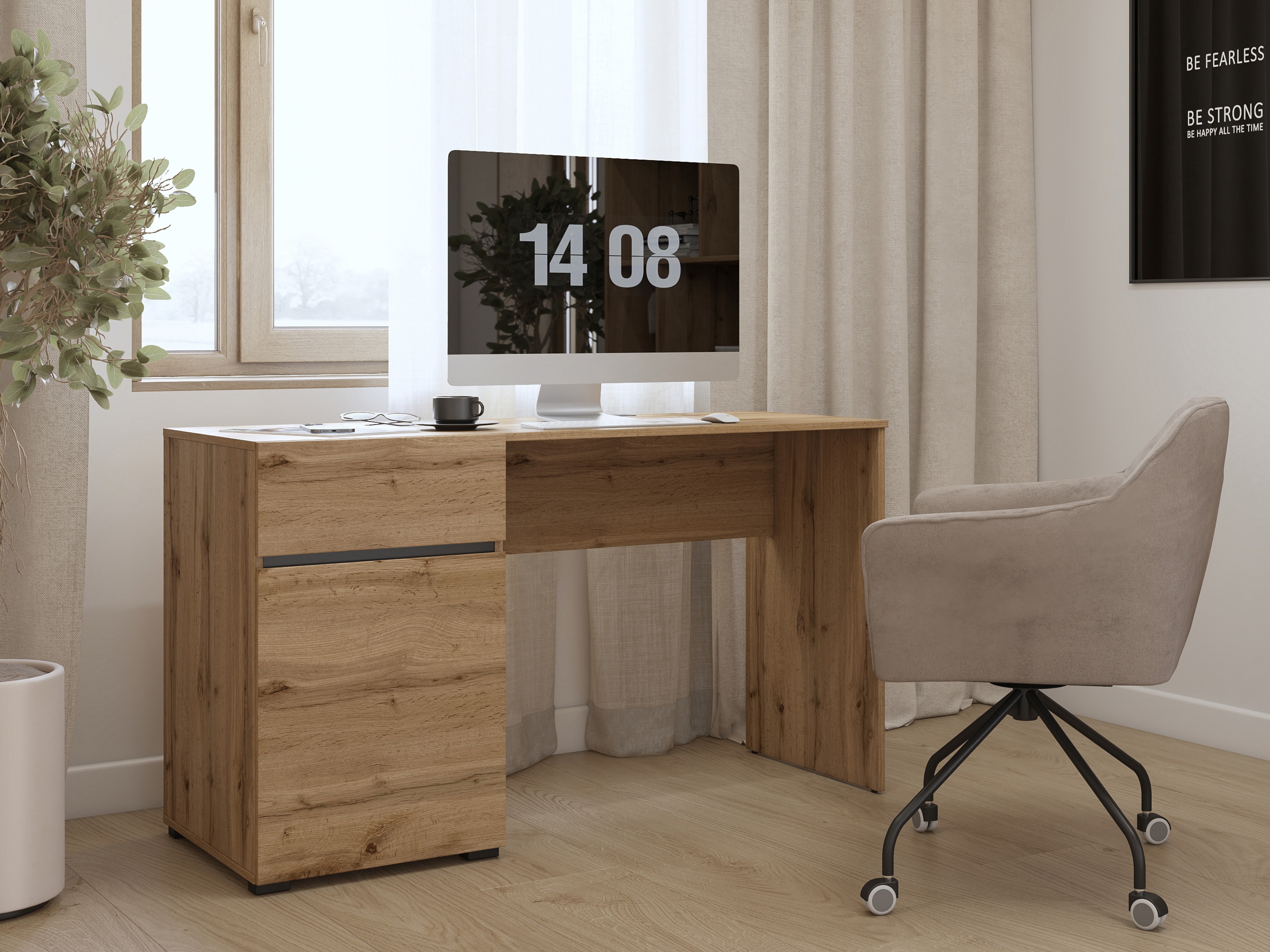 Bürotisch Alfere 125 (Wotan Eiche)