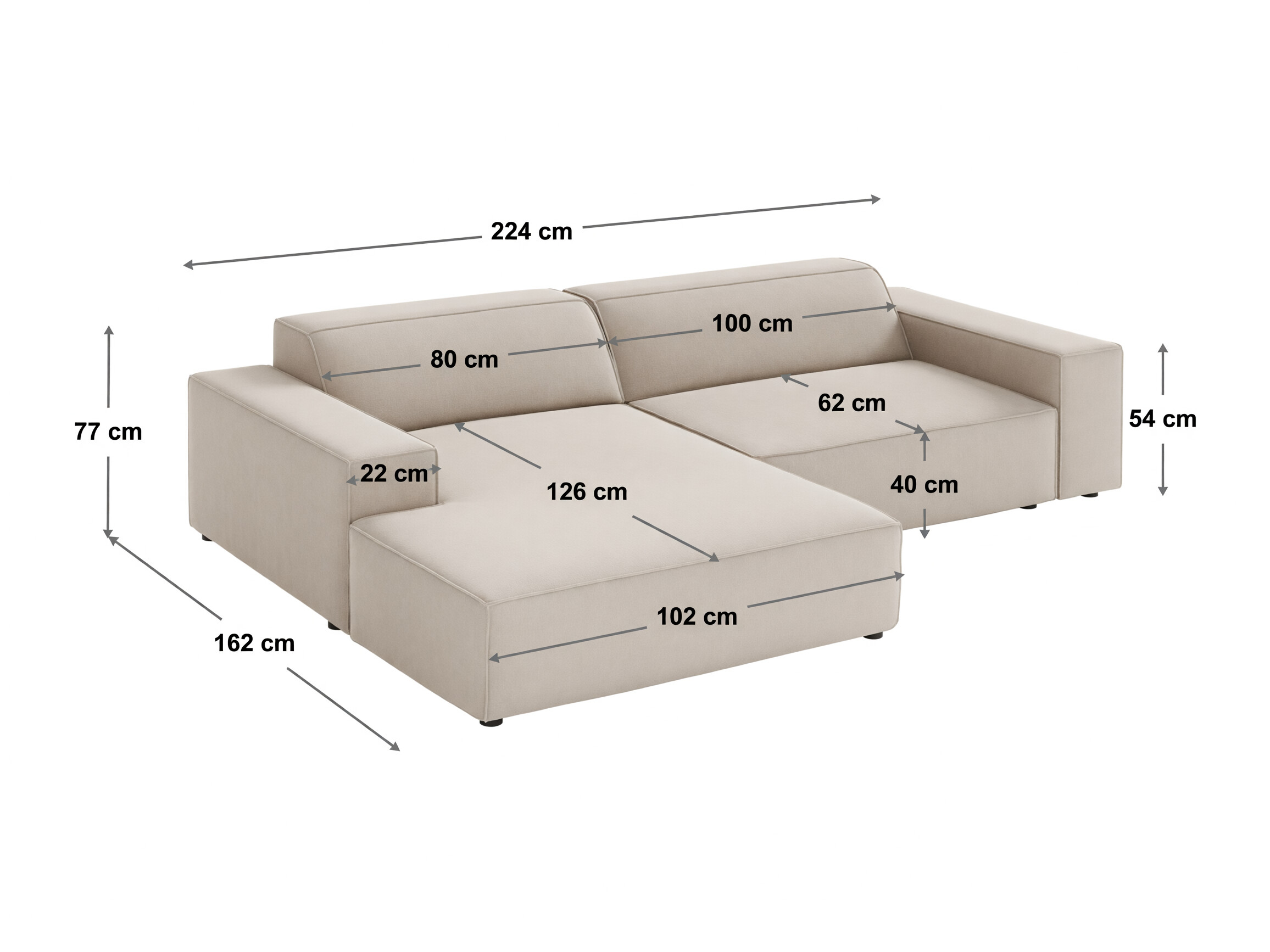 Modulares Ecksofa Lomcalu 101 (Megan 351)