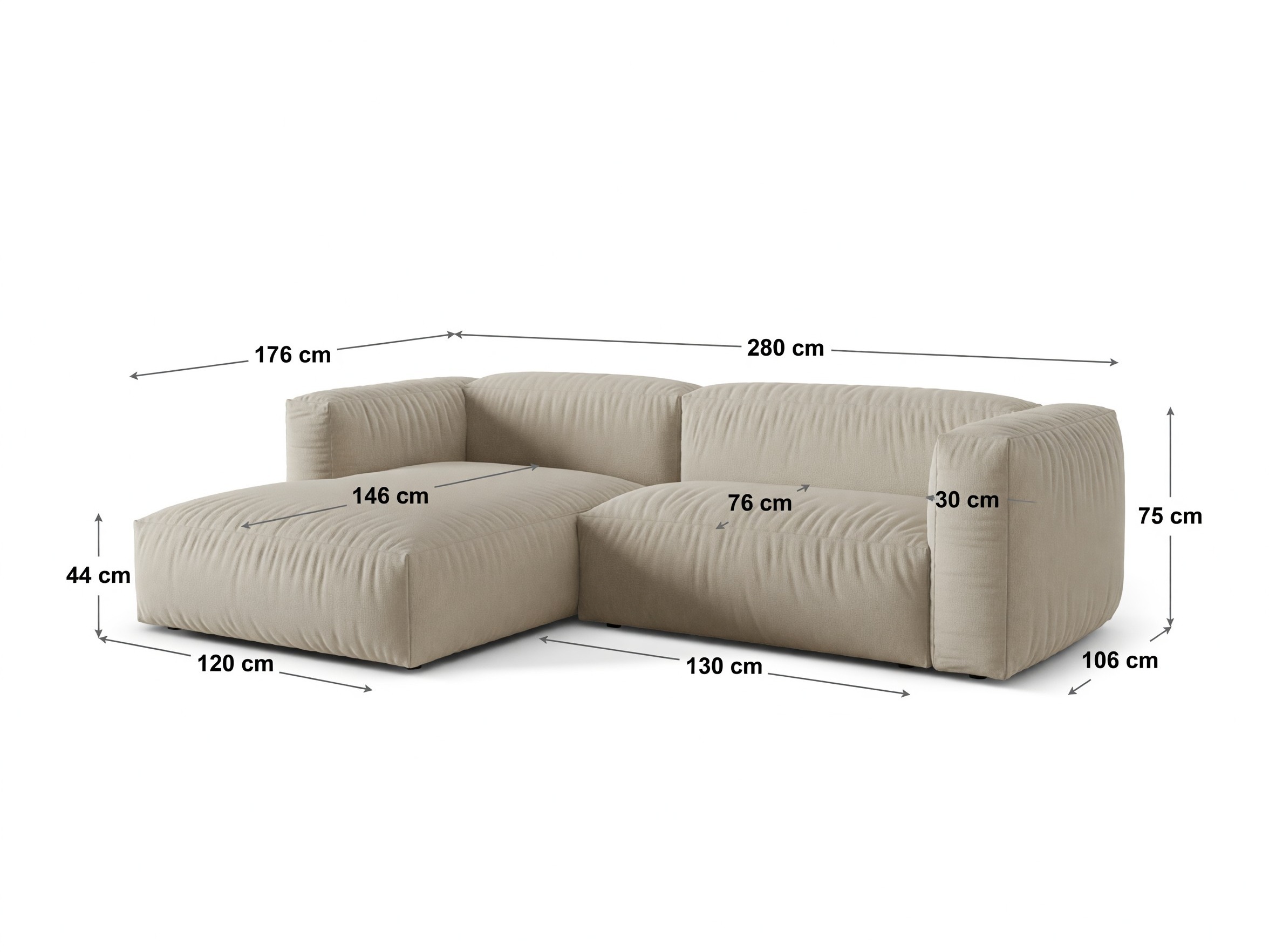 Modulares Ecksofa Sorcoro 122 (Tilia 17)