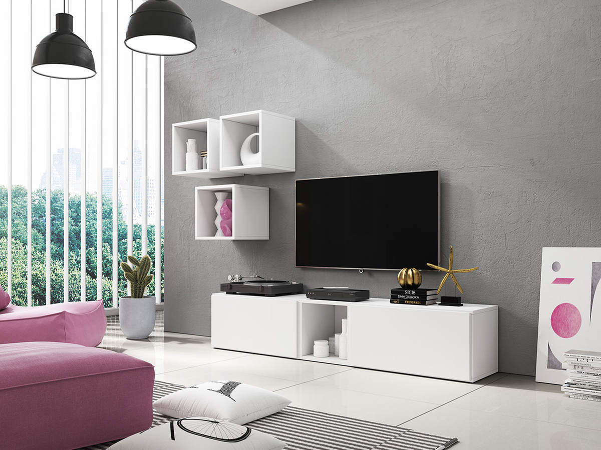 TV-Möbel Corbele 102 (Weiss)