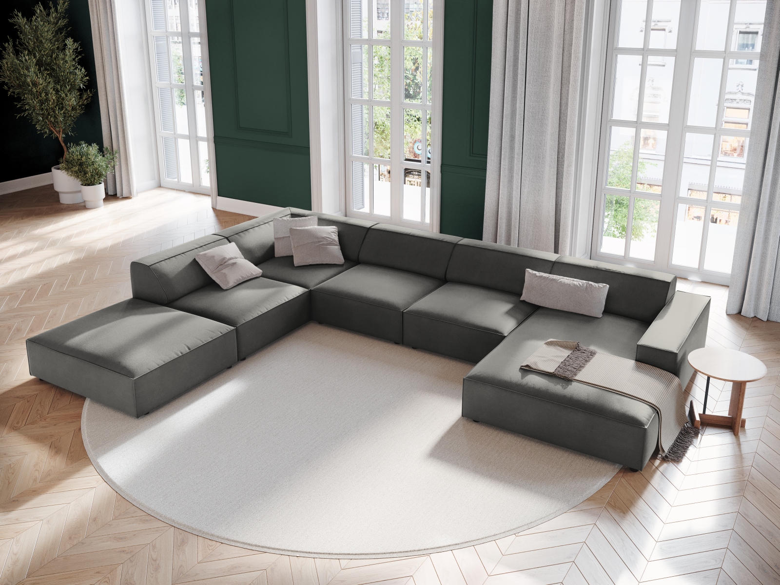 Modulares Ecksofa Lomcalu 123 (Bluvel 13)