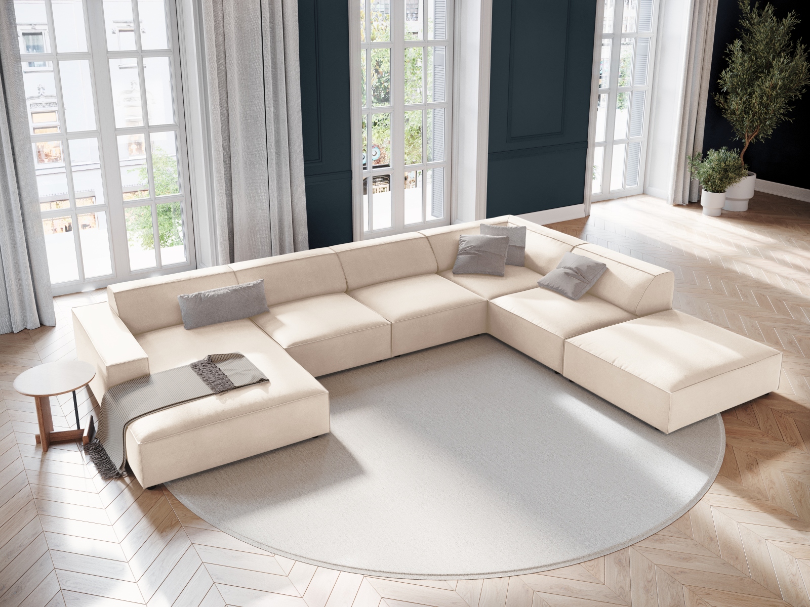 Modulares Ecksofa Lomcalu 123 (Bluvel 22)