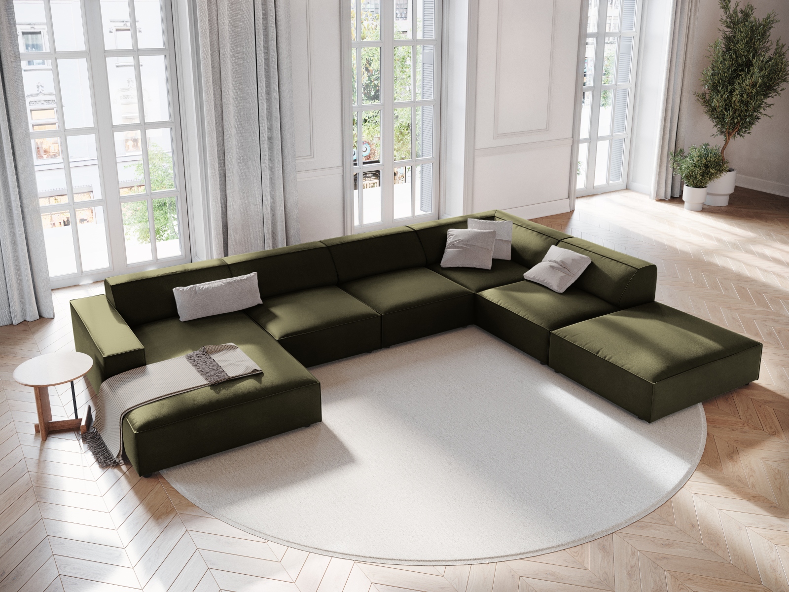 Modulares Ecksofa Lomcalu 123 (Bluvel 77)