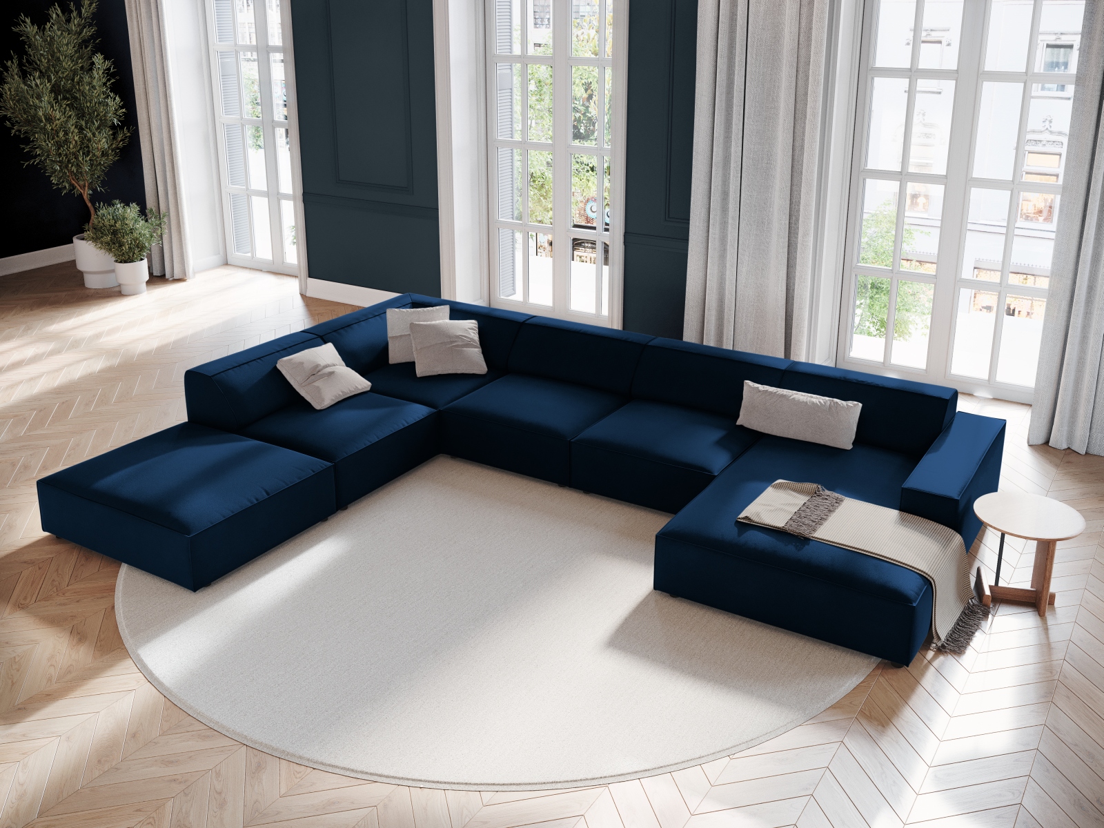 Modulares Ecksofa Lomcalu 123 (Bluvel 86)
