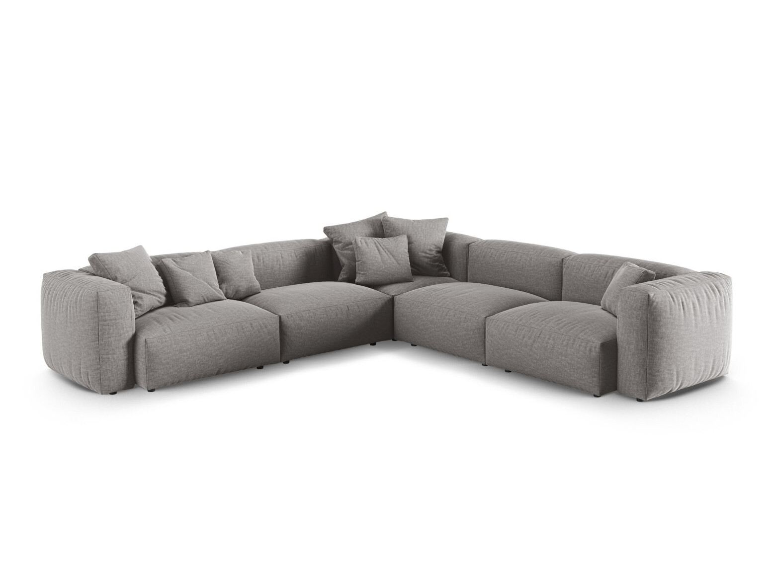 Modulares Ecksofa Sorcoro 131 (Boston Light Grey)