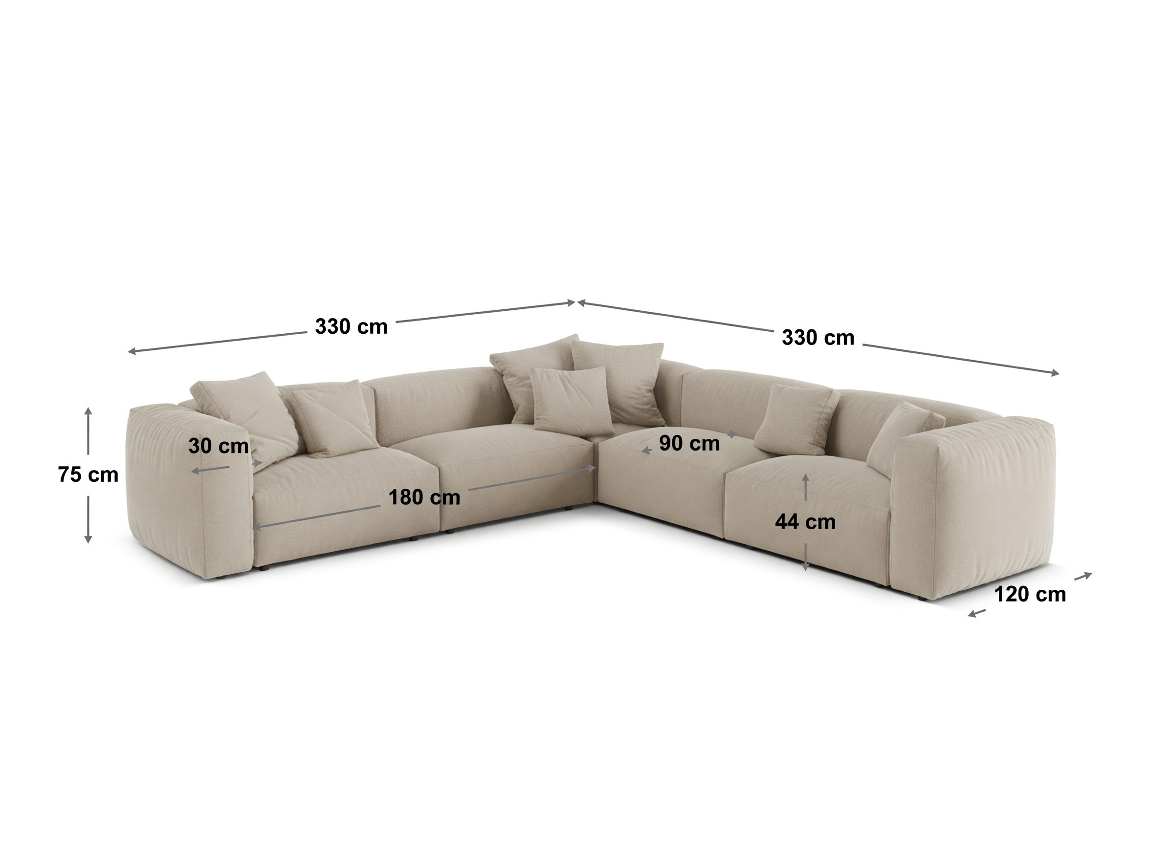 Modulares Ecksofa Sorcoro 131 (Vogue 01)