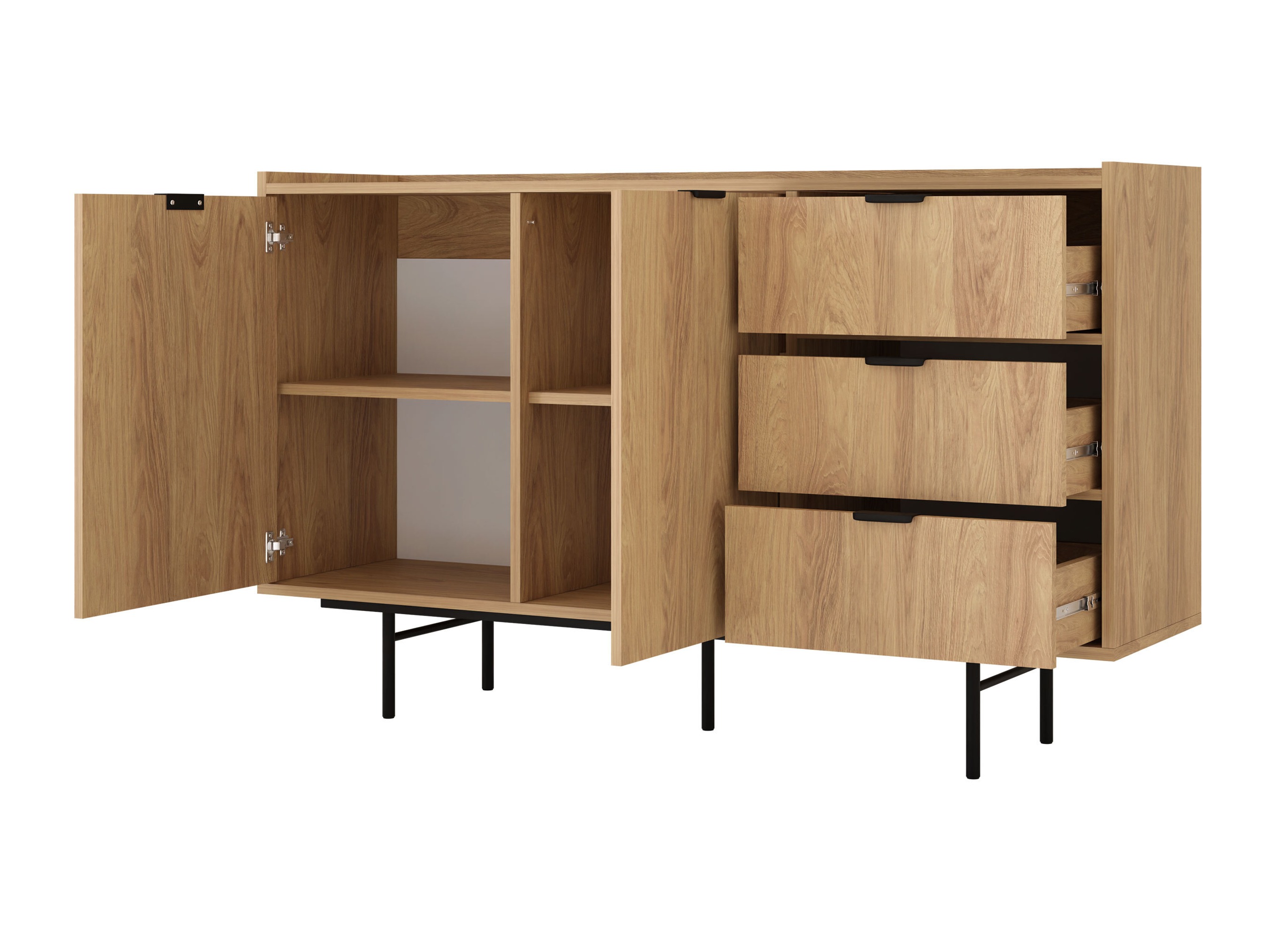 Kommoden Floelbe 101 (Eichenholzoptik)