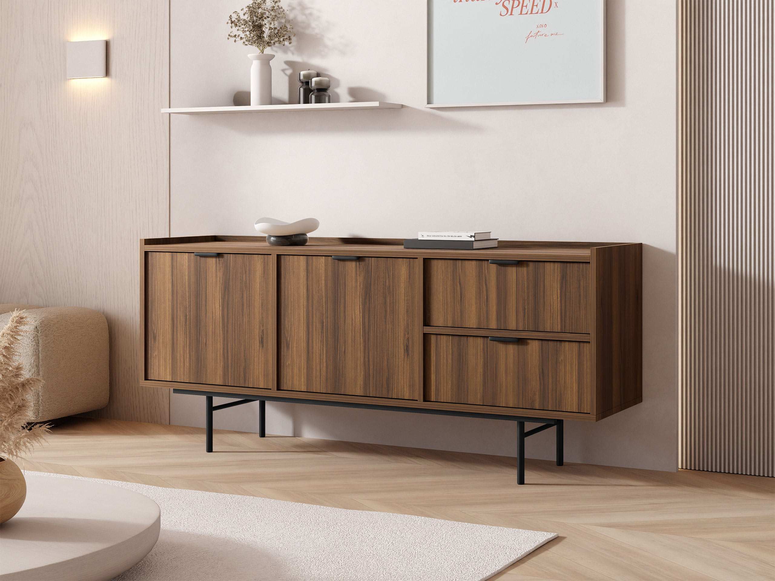 Kommoden Studos (Walnussholzoptik)
