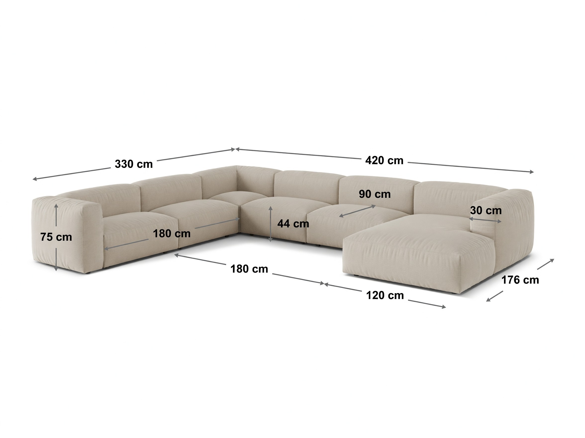 Modulares Ecksofa Sorcoro 133 (Vogue 01)