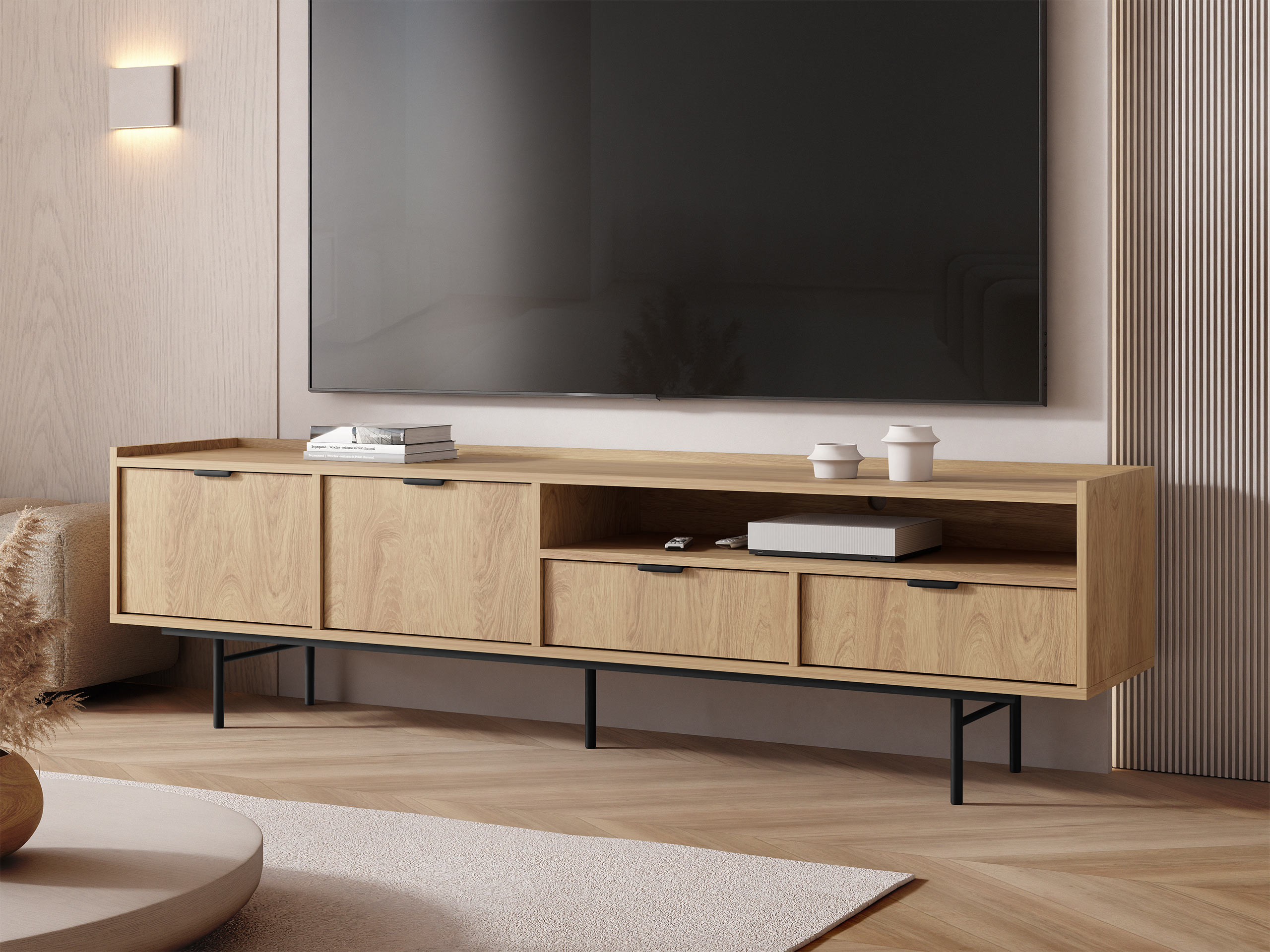 TV-Möbel Floelbe 105 (Eichenholzoptik)