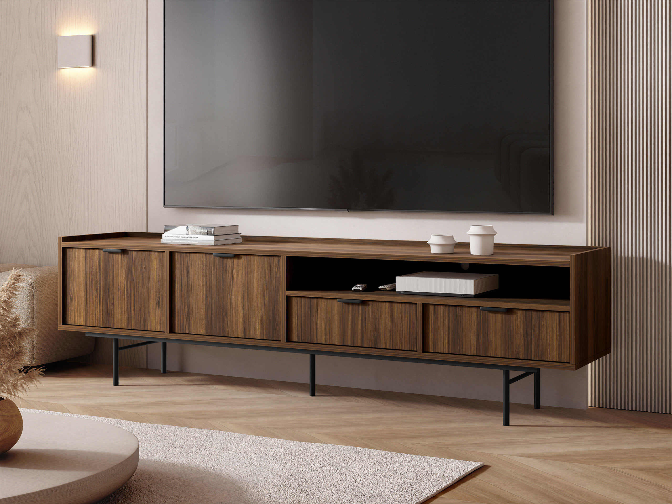 TV-Möbel Studos II (Walnussholzoptik)