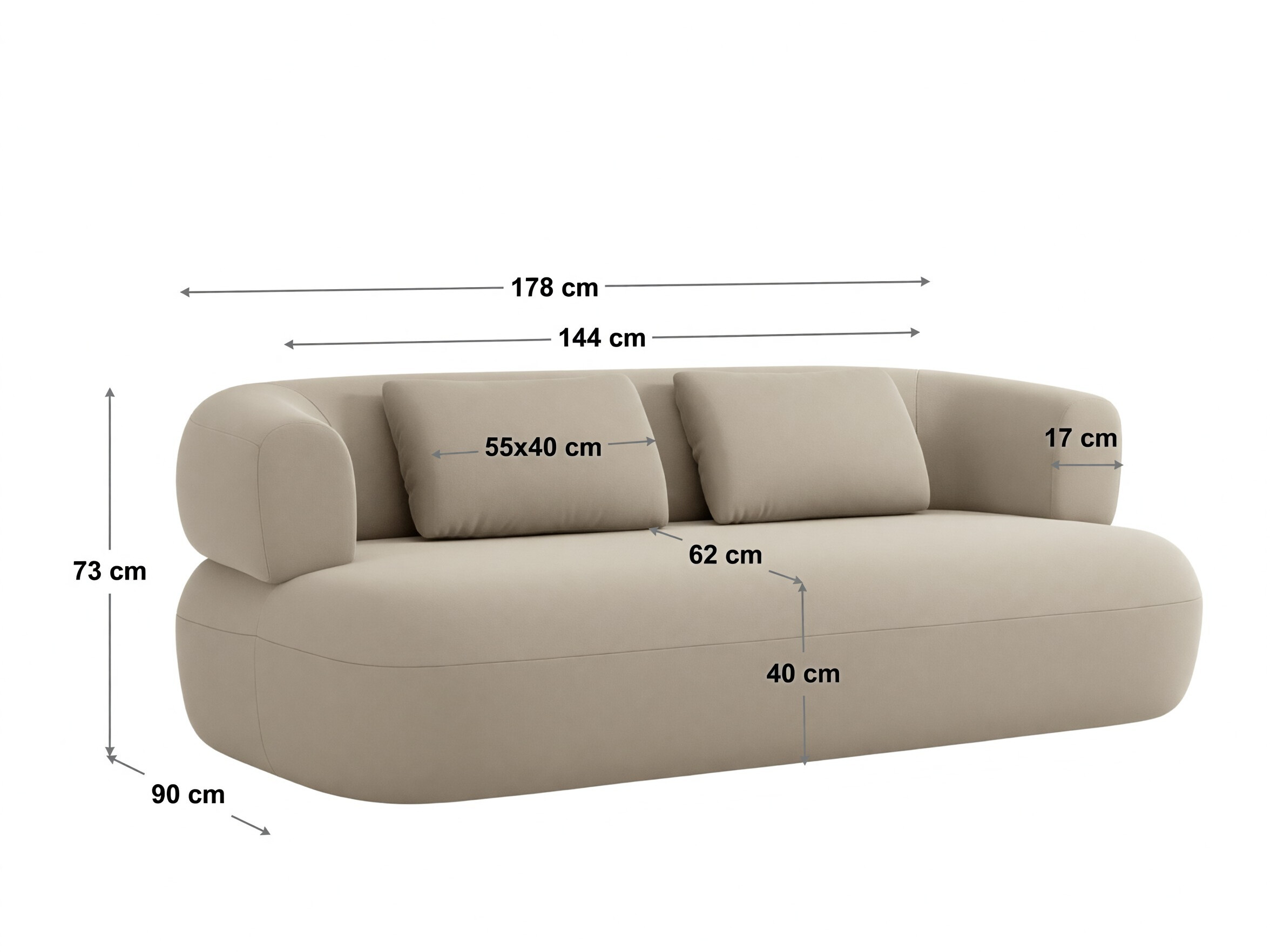 Sofa Beckley 143 (Perfect Harmony 90)