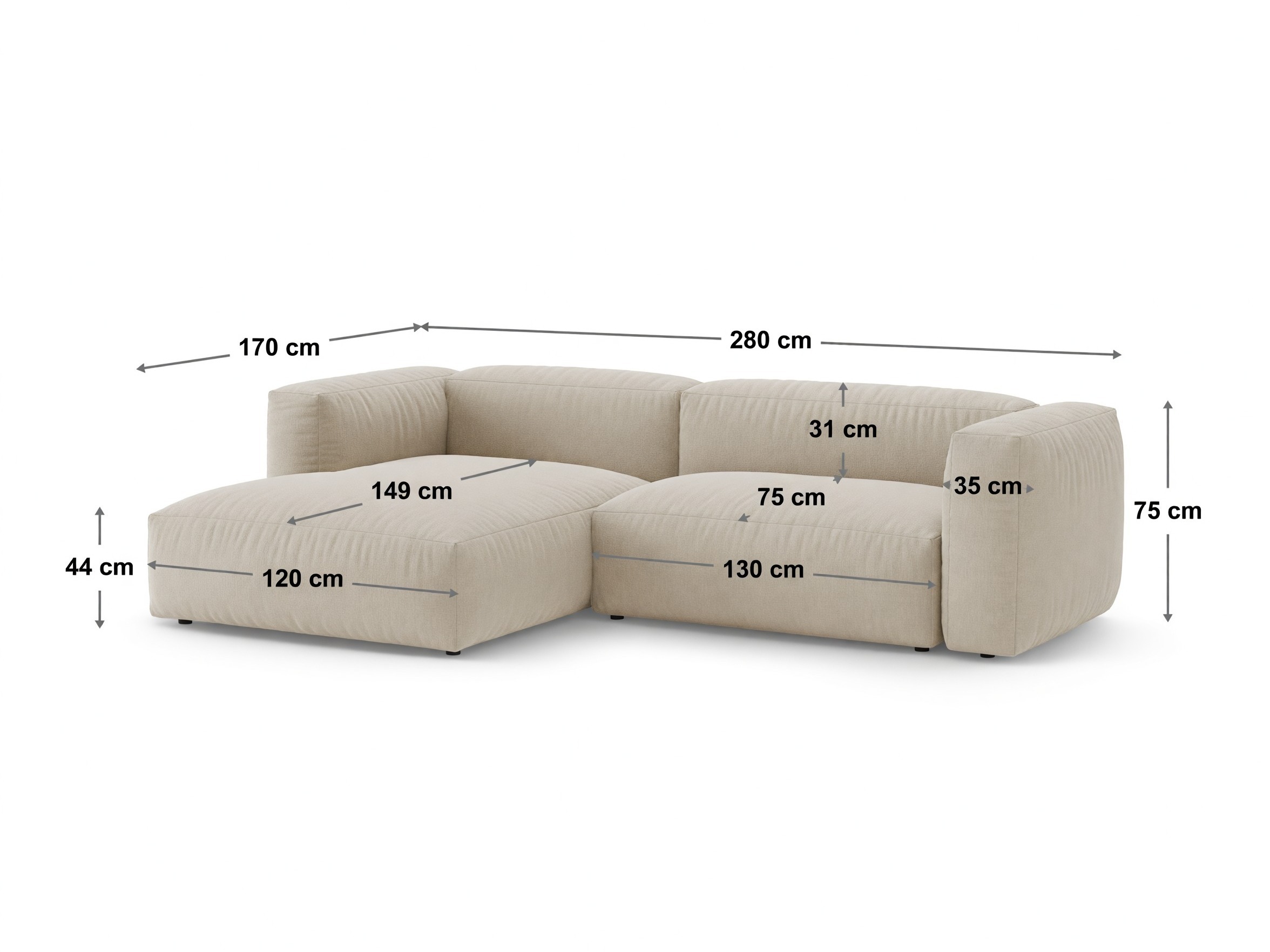 Ecksofa Sorcoro 136 (Vogue 1)