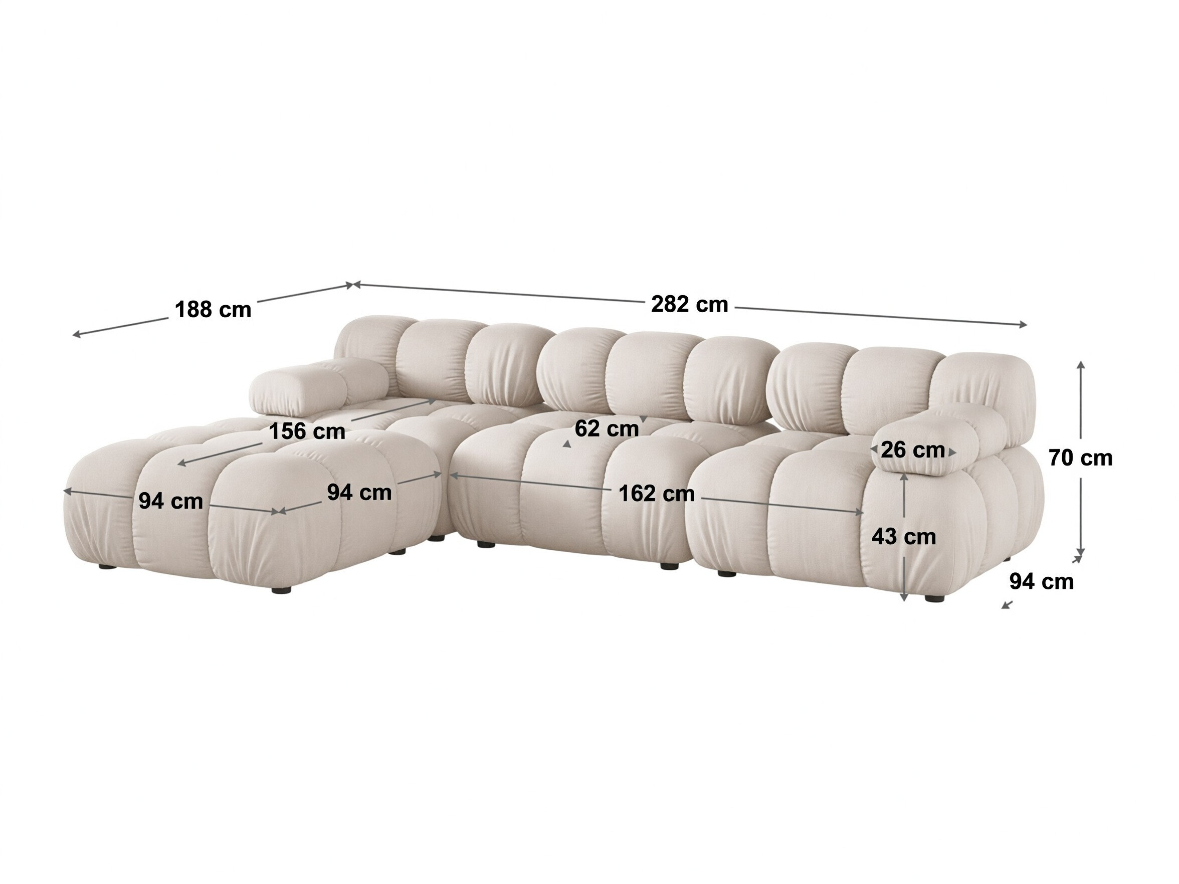 Modulares Ecksofa Caltenu 113 (Liberty 02)