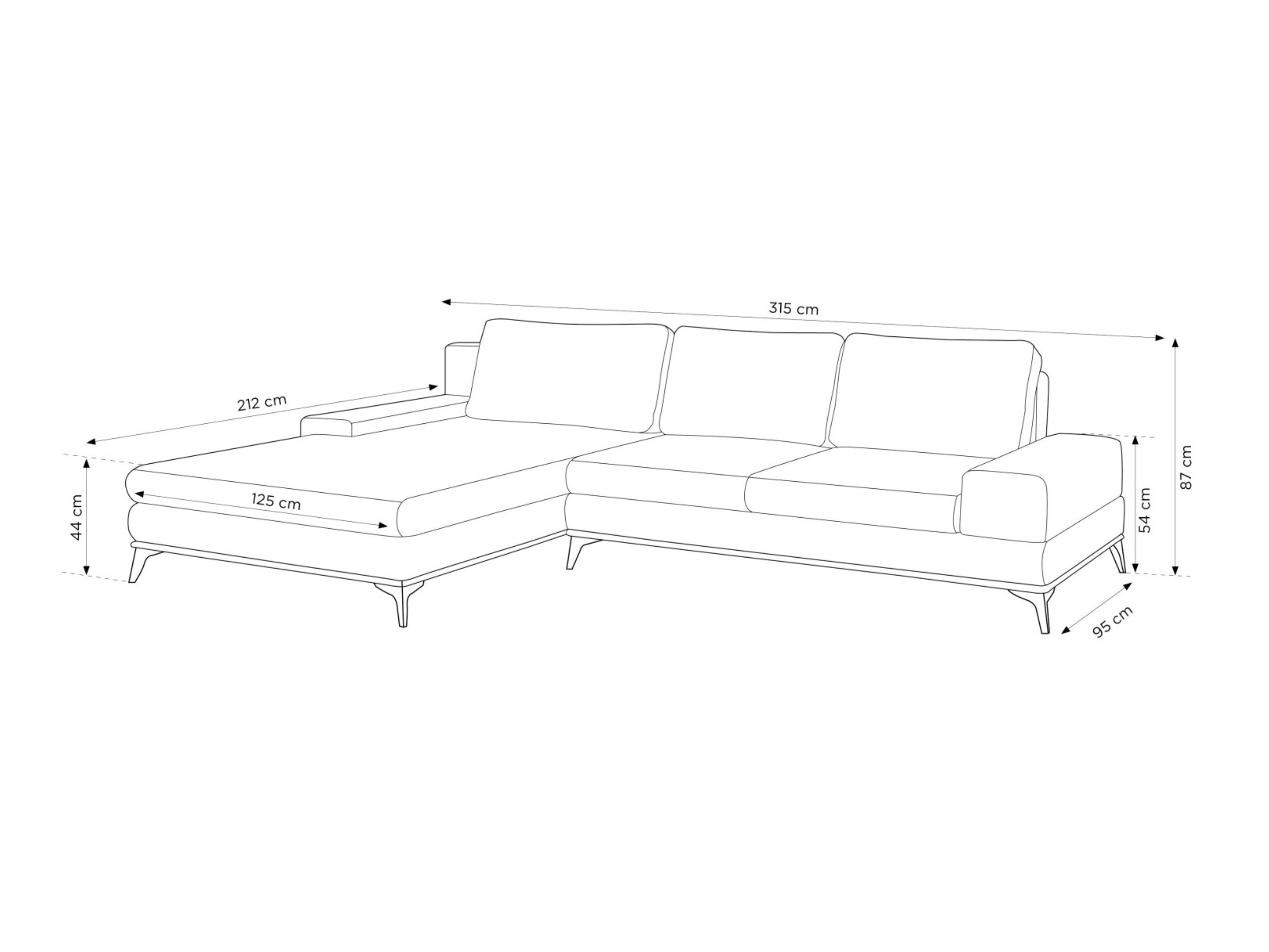 Ecksofa Beckley 362 (Monolith 84)