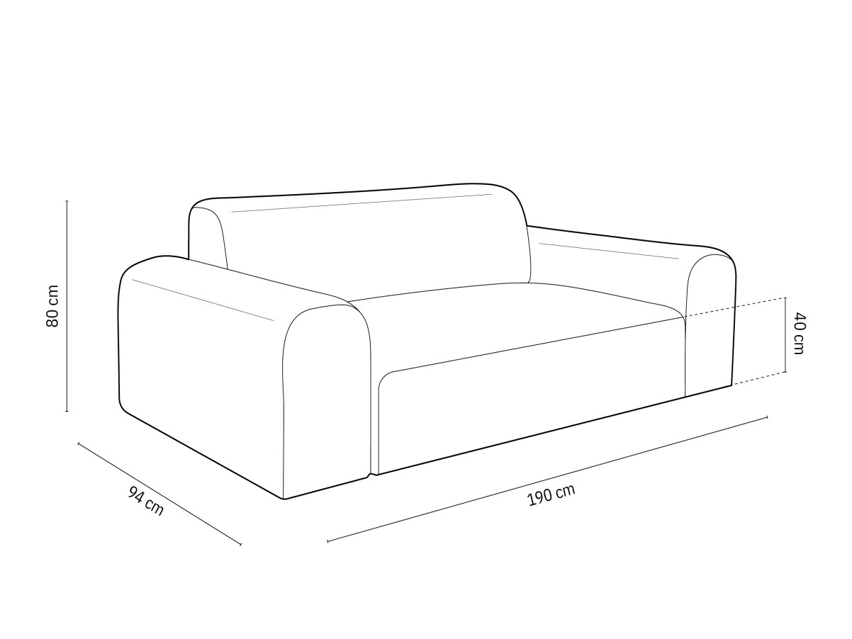 Chesterfield-Sofa Beckley 364 (Opera Cremefarben)