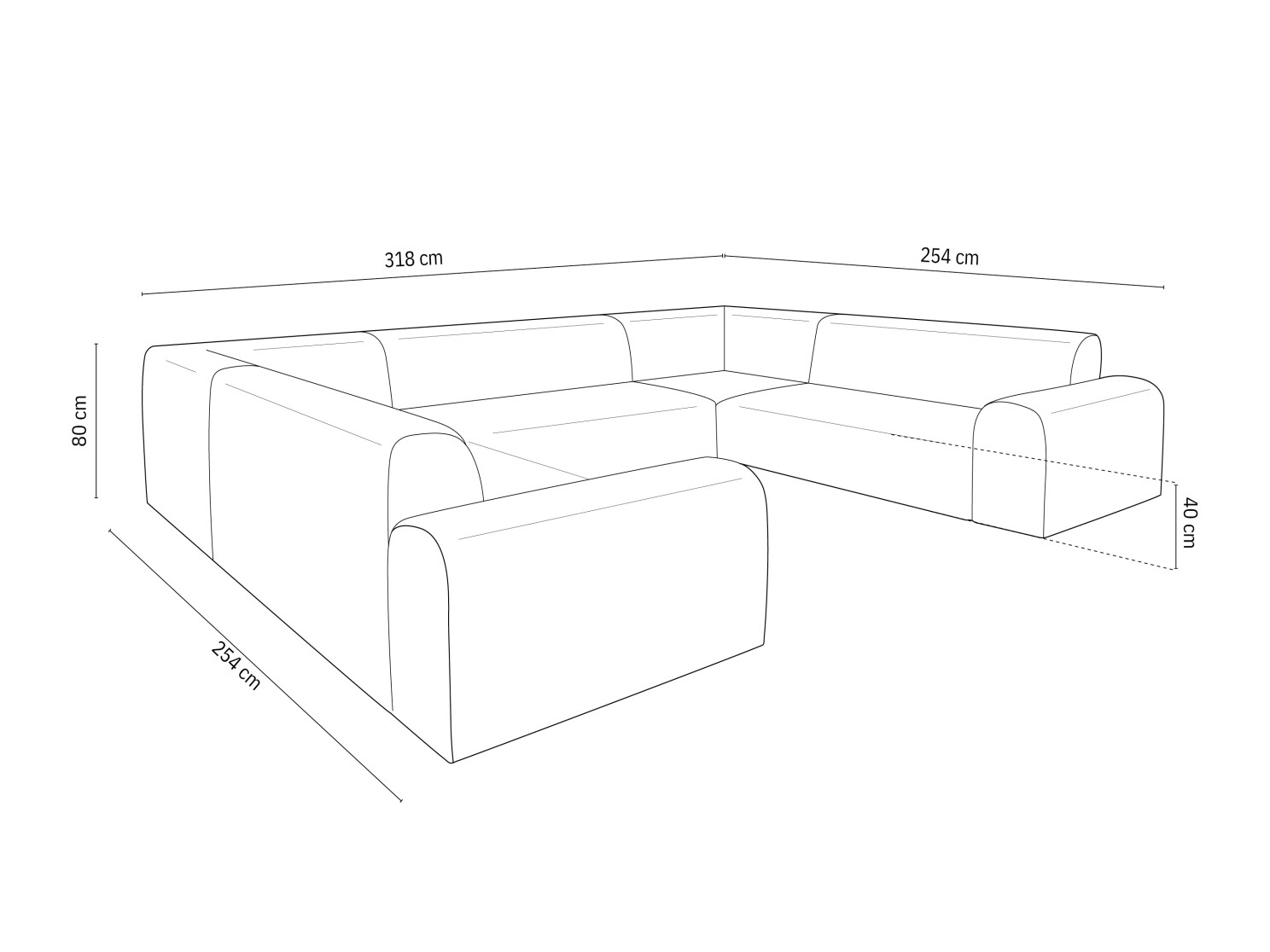 Chesterfield ecksofa Beckley 366 (Opera Cremefarben)
