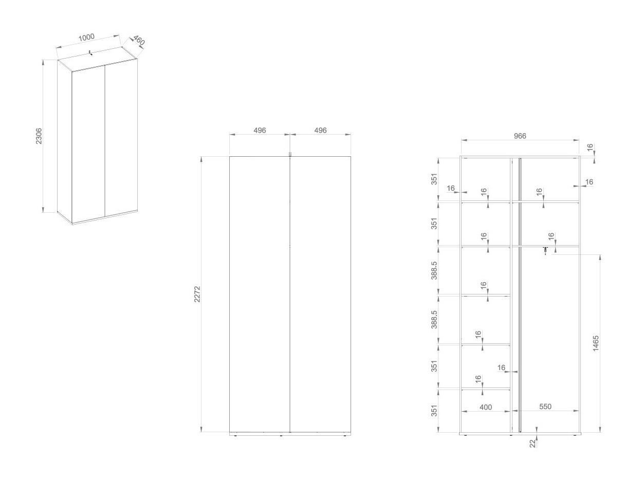 Kleiderschrank Sermavi 119