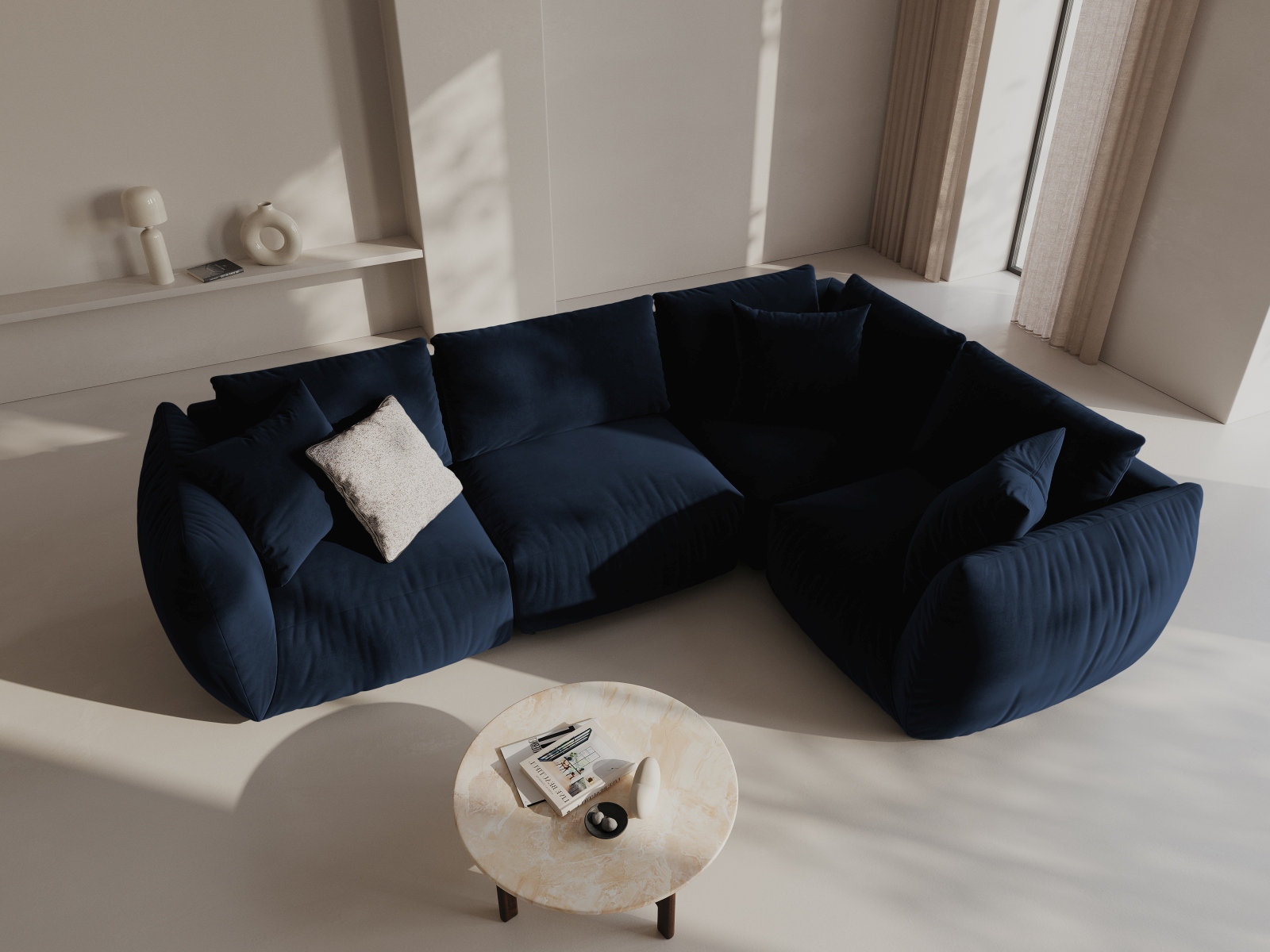 Modulares Ecksofa Ruvmone 109 (Casino Deep Blue)