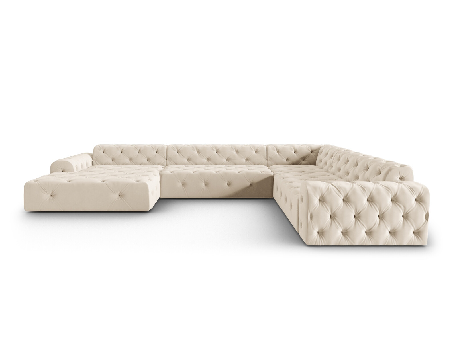 Chesterfield ecksofa Beckley 367 (Opera Cremefarben)