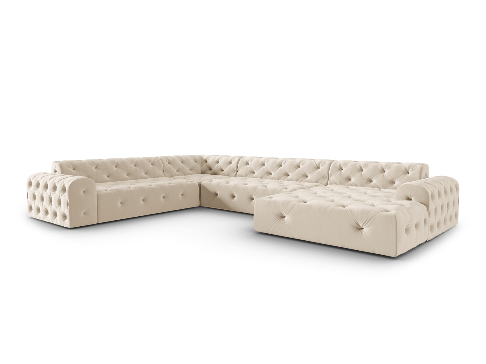 Chesterfield ecksofa Beckley 367 (Opera Cremefarben)