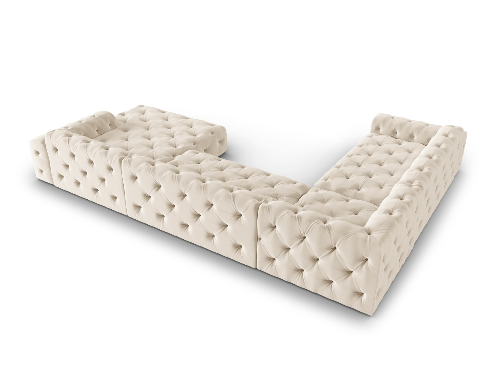 Chesterfield ecksofa Beckley 367 (Opera Cremefarben)