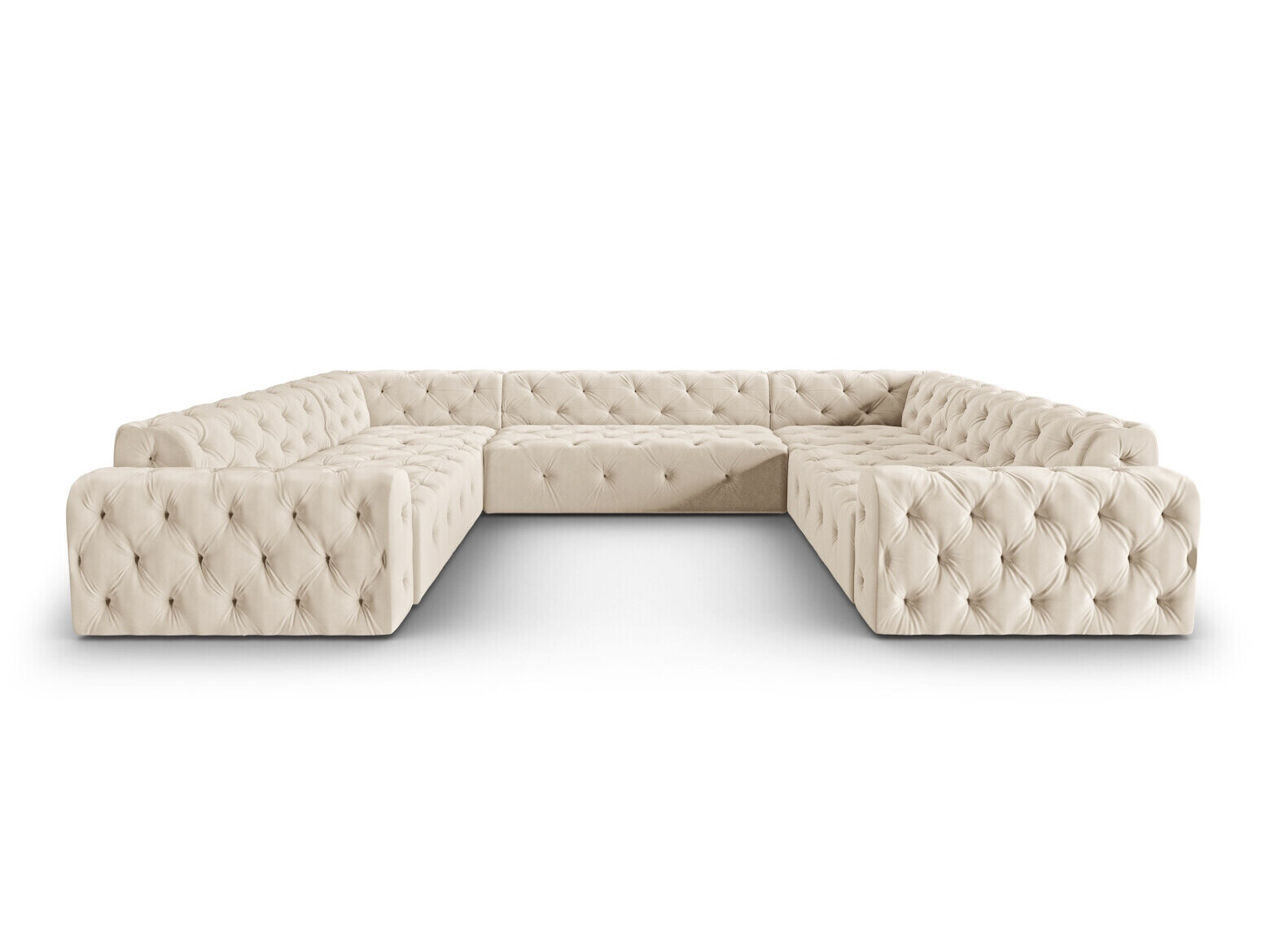 Chesterfield ecksofa Beckley 366 (Opera Cremefarben)