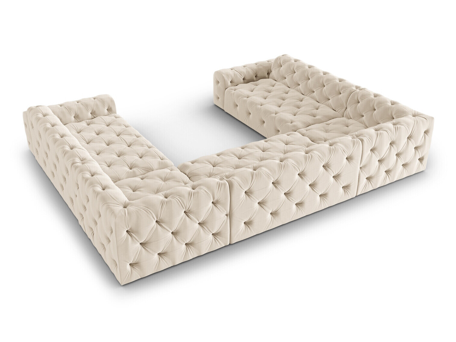 Chesterfield ecksofa Beckley 366 (Opera Cremefarben)