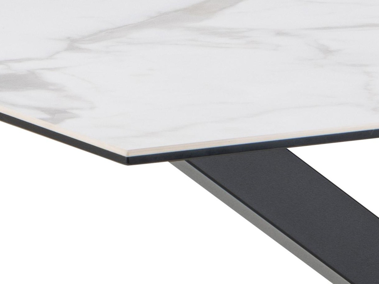 Tisch Norsica 918 (Weisser Marmor + Schwarz)