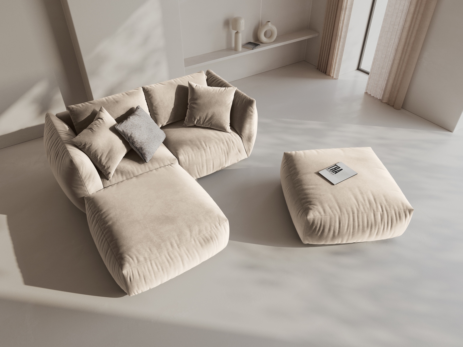 Modulares Ecksofa Ruvmone 110 (Casino Pearl)
