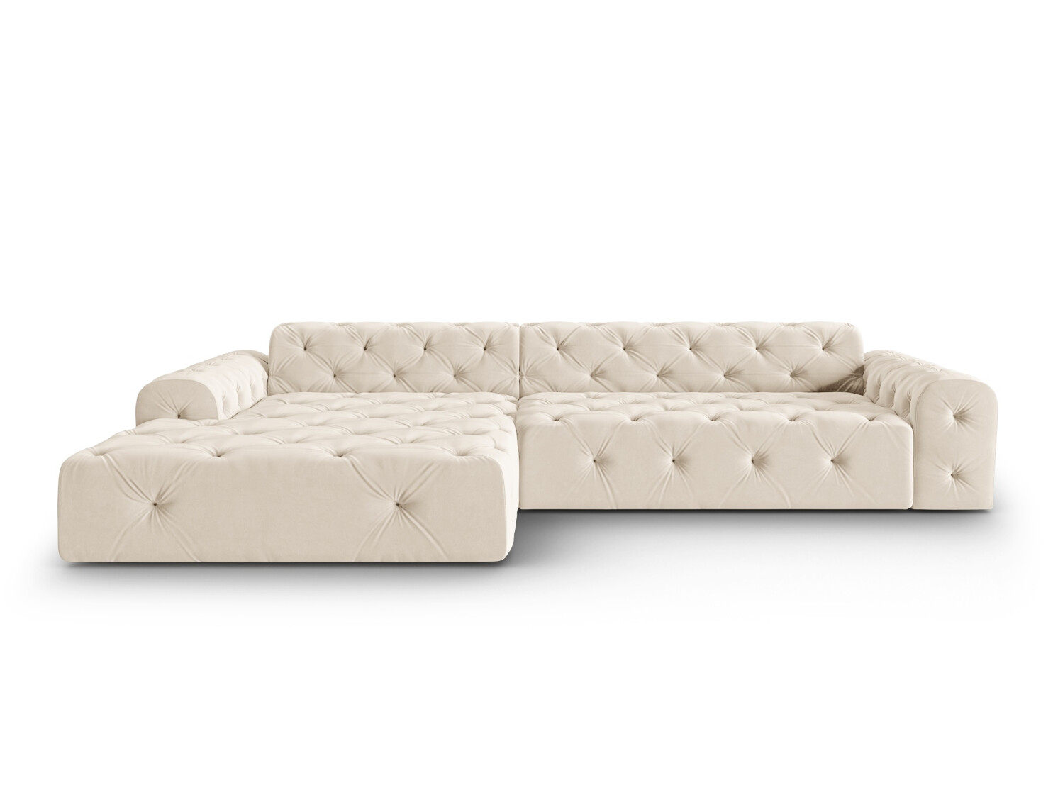 Chesterfield ecksofa Beckley 368 (Opera Cremefarben)