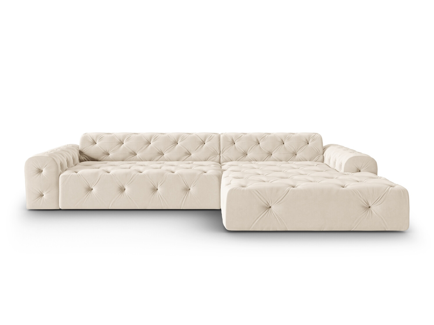 Chesterfield ecksofa Beckley 368 (Opera Cremefarben)
