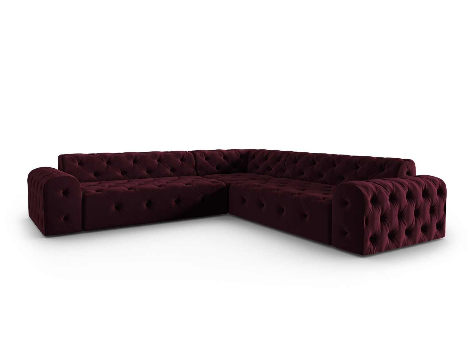 Chesterfield ecksofa Lartiva 104 (Opera Bordeaux)