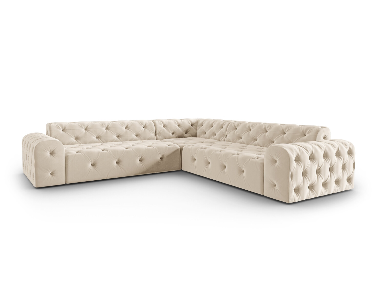 Chesterfield ecksofa Lartiva 104 (Opera Cremefarben)