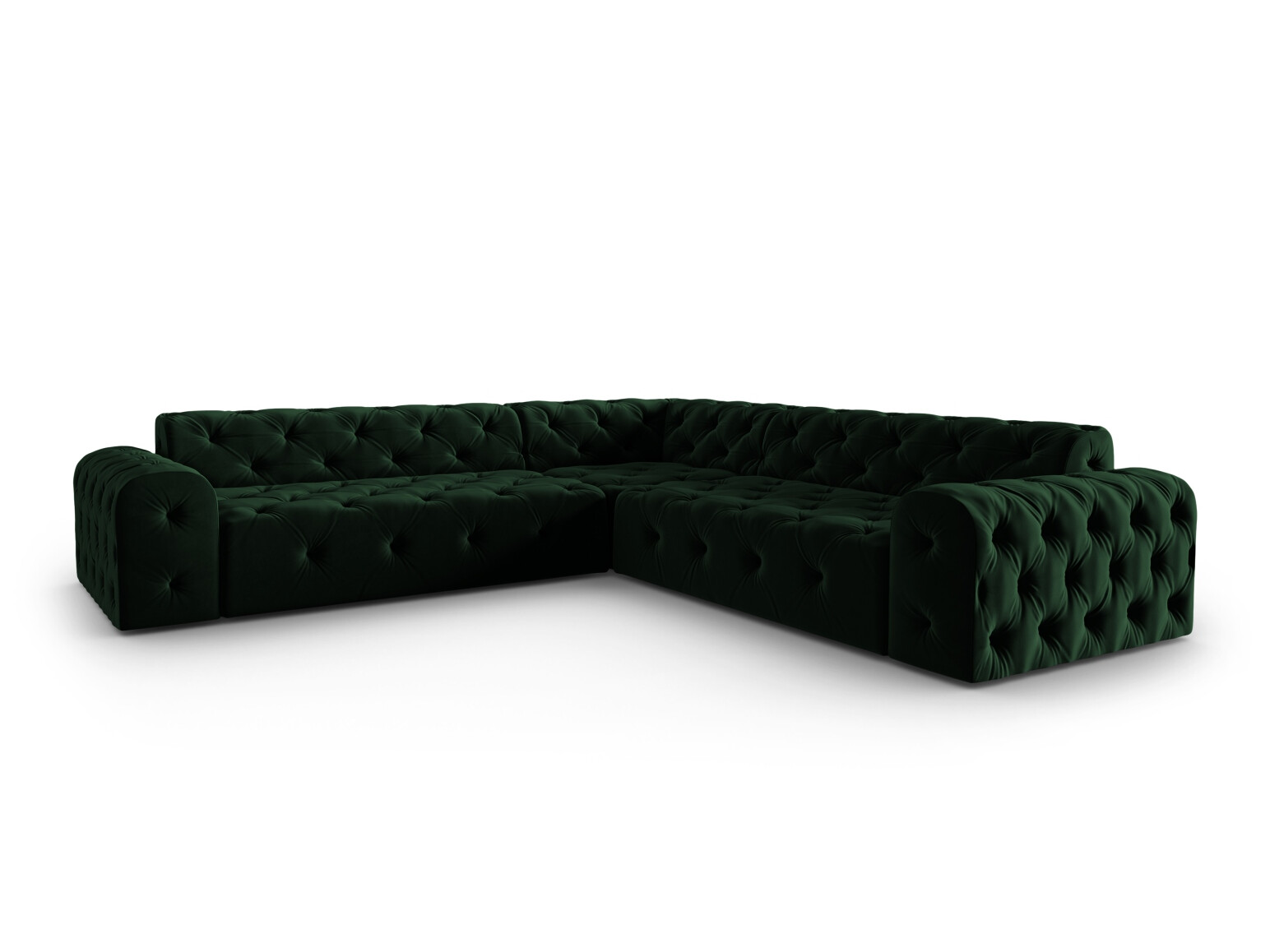 Chesterfield ecksofa Lartiva 104 (Opera Deep grün)