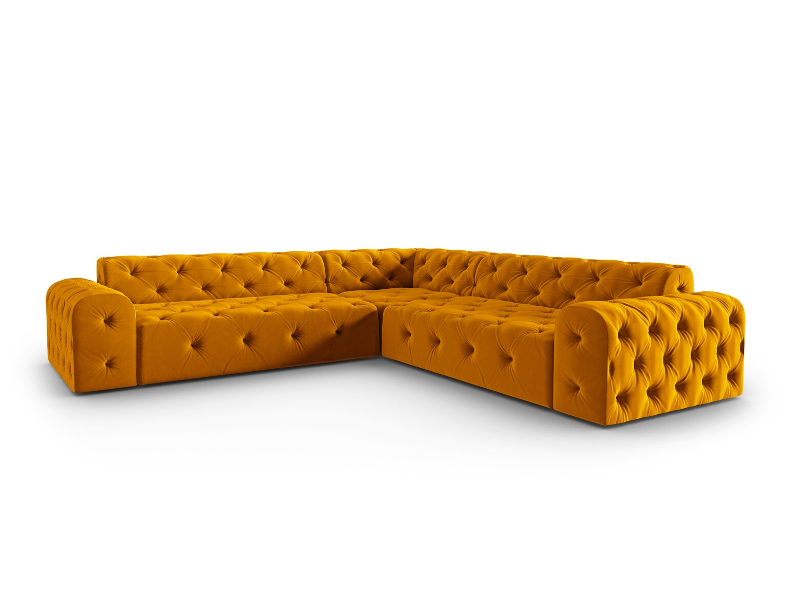 Chesterfield ecksofa Lartiva 104 (Opera Mostaza)