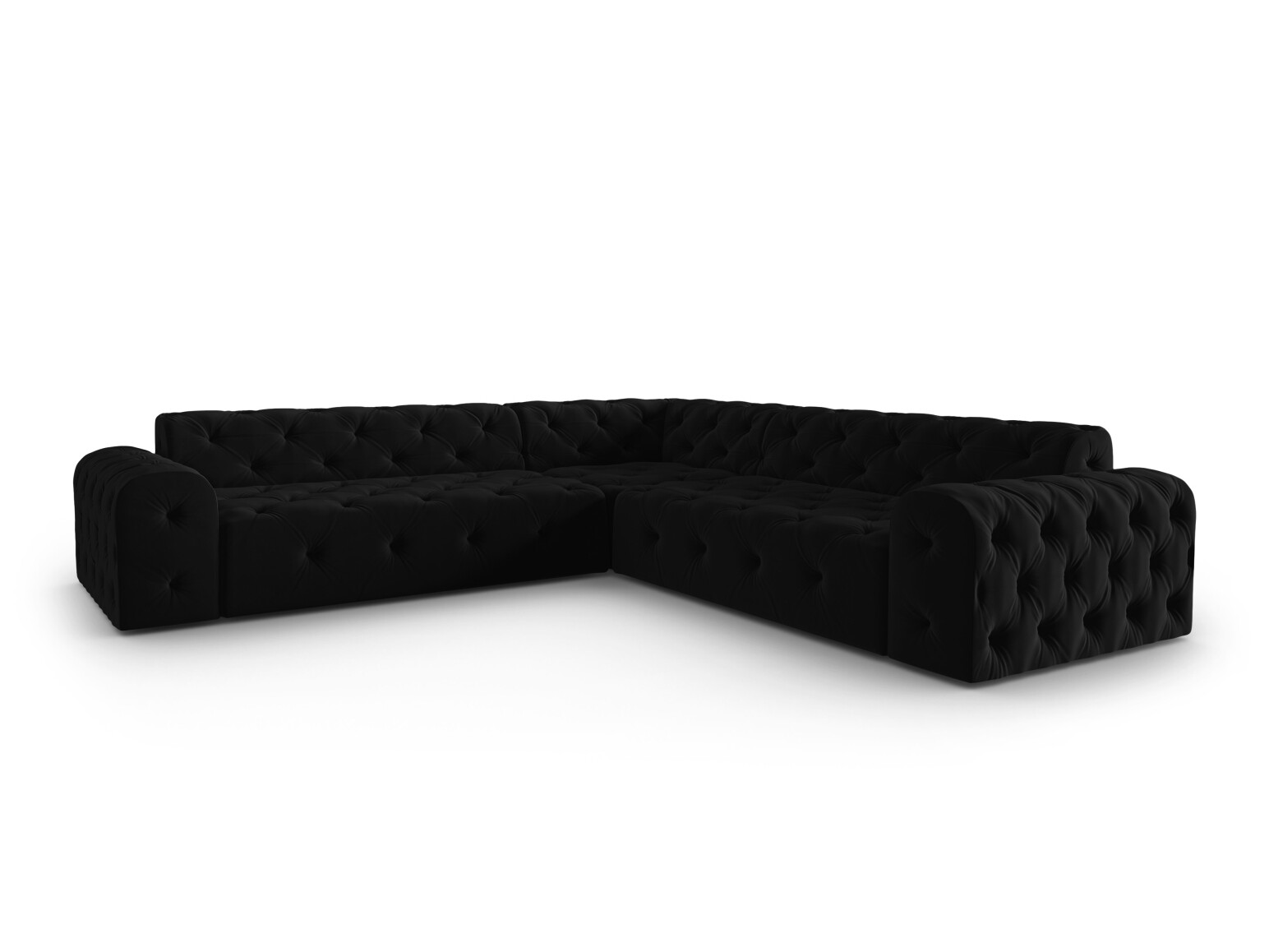 Chesterfield ecksofa Lartiva 104 (Opera Schwarz)