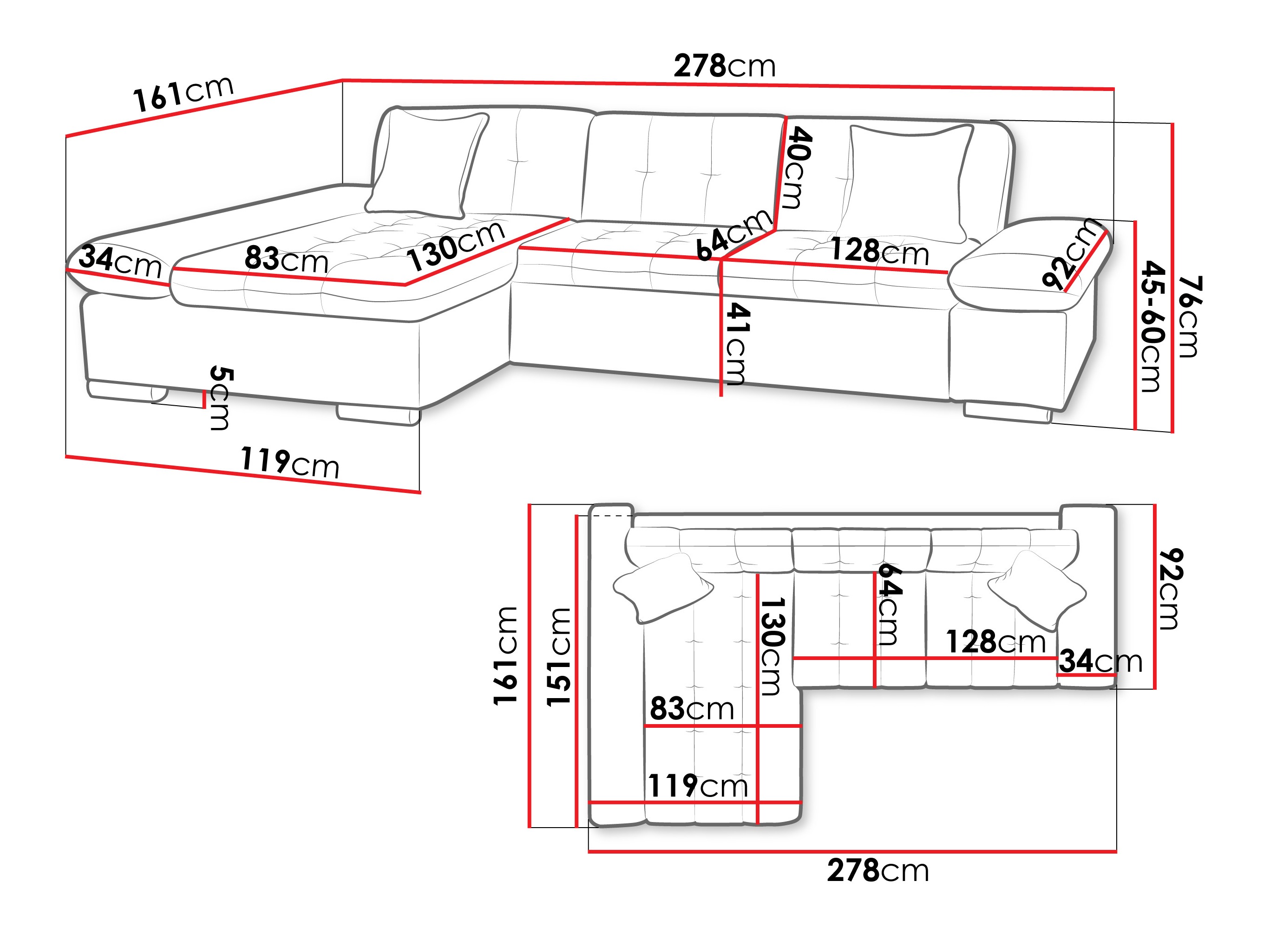 Ecksofa Comfivo Serenitas (Poso 29)