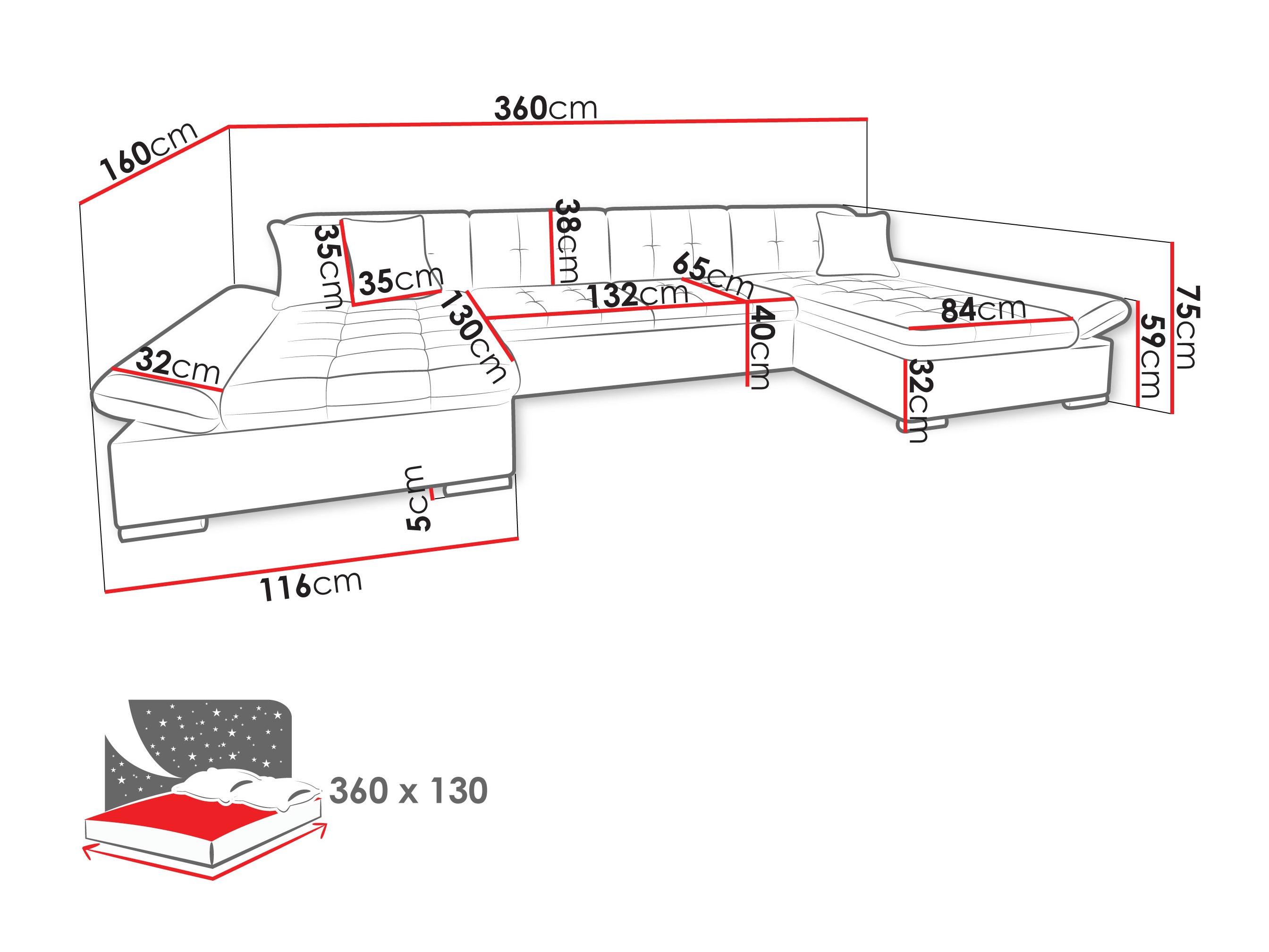 Ecksofa Comfivo Ficus (Poso 03)