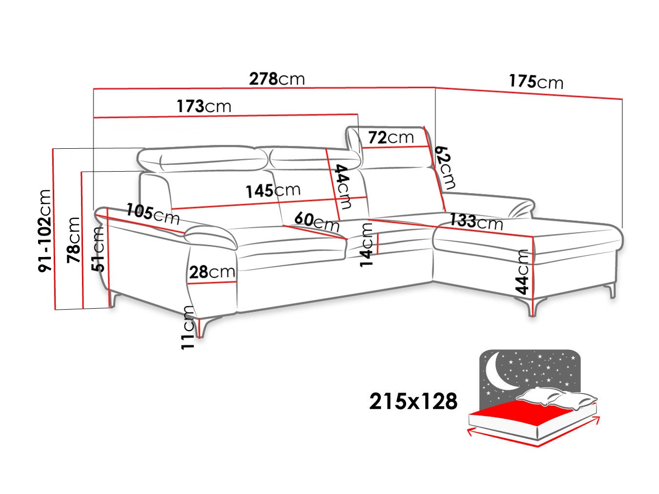 Ecksofa Temple 117