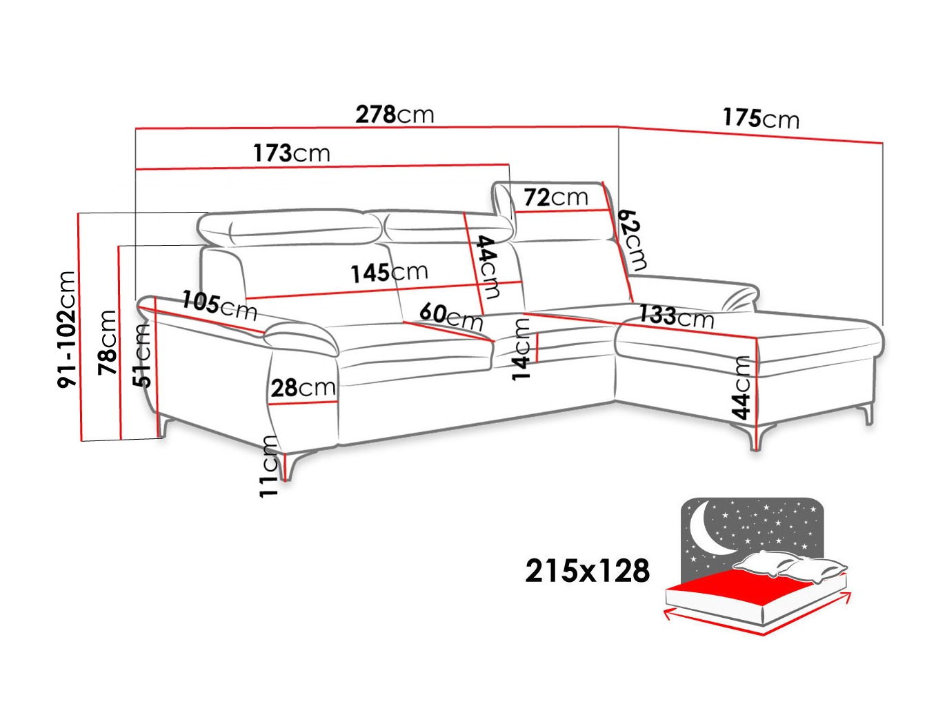 Ecksofa Temple 117