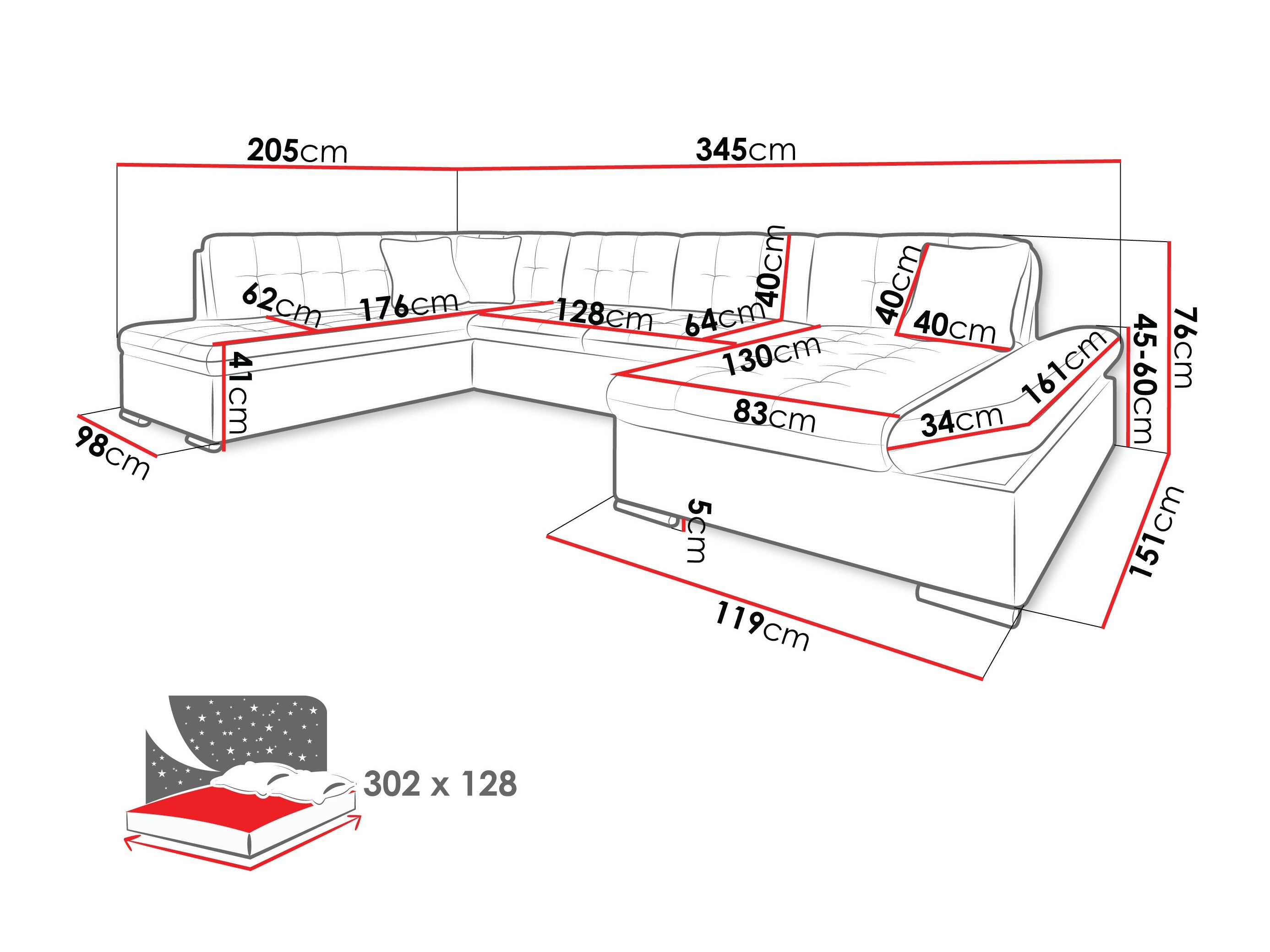 Ecksofa Comfivo Tilia I (Poso 03)