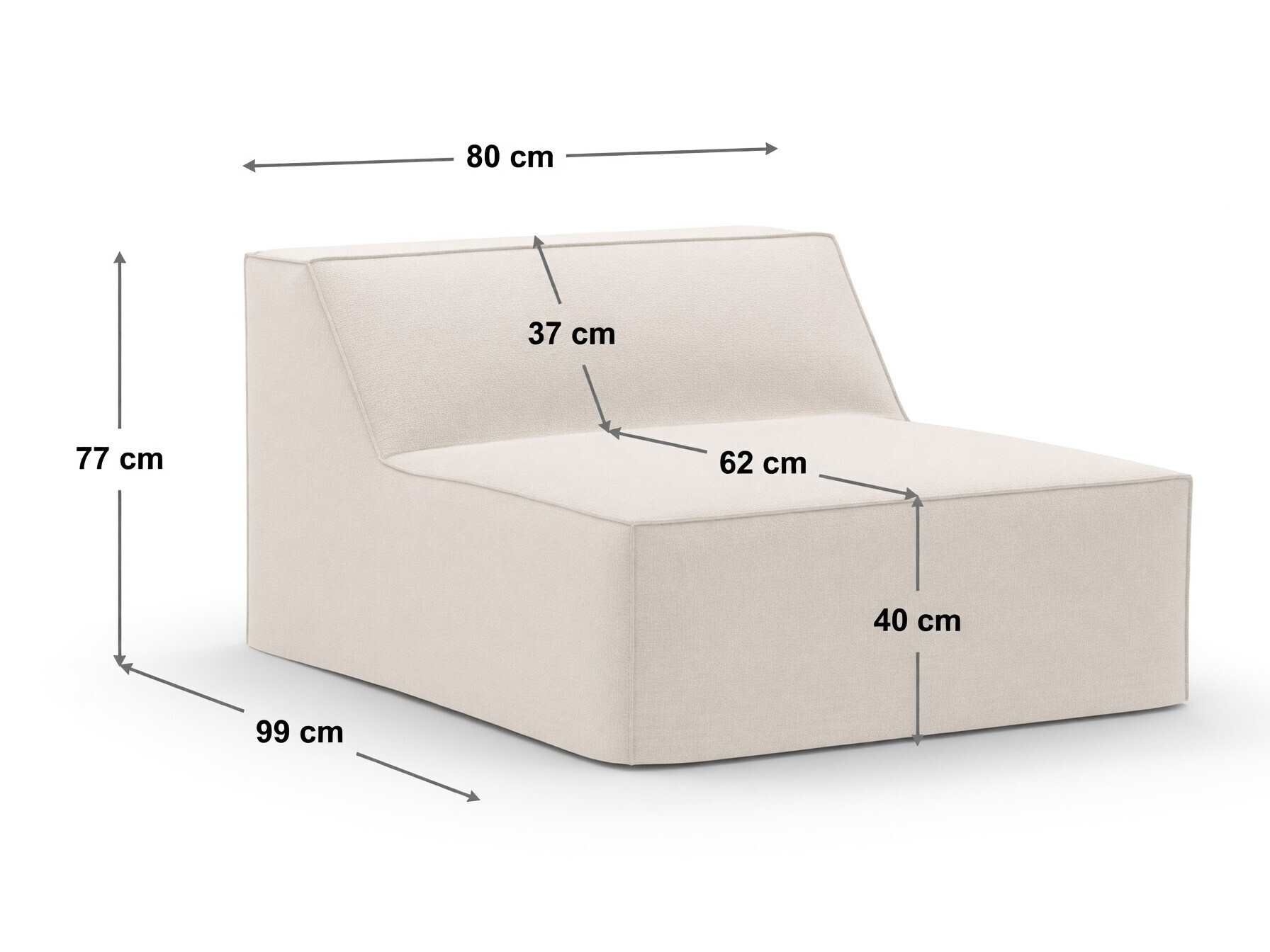 Modularer Sessel Lomcalu 129 (Lins 04)
