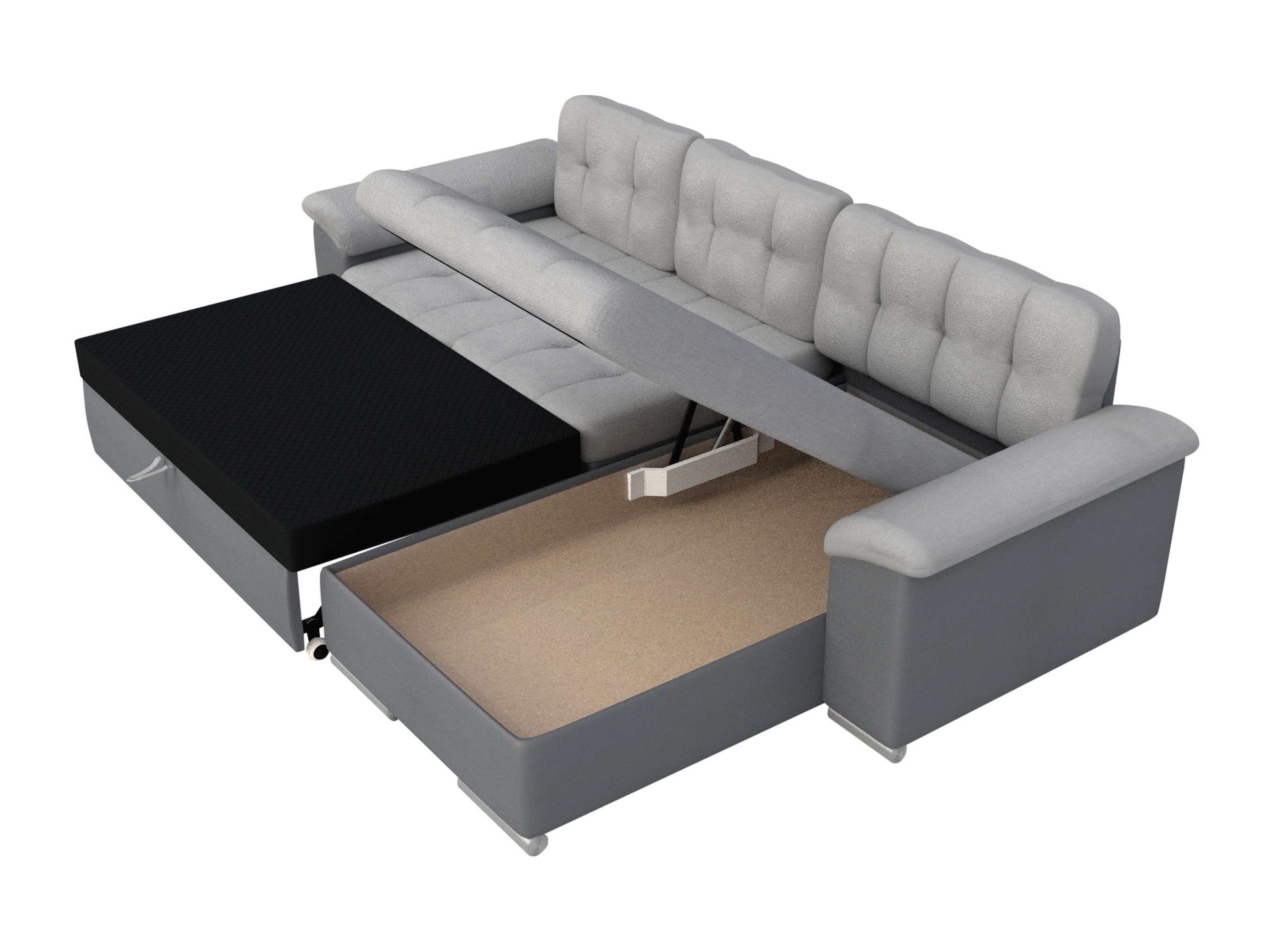 Ecksofa Comfivo Mica (Uttario Velvet 2972-U03 + Uttario Velvet 2972)