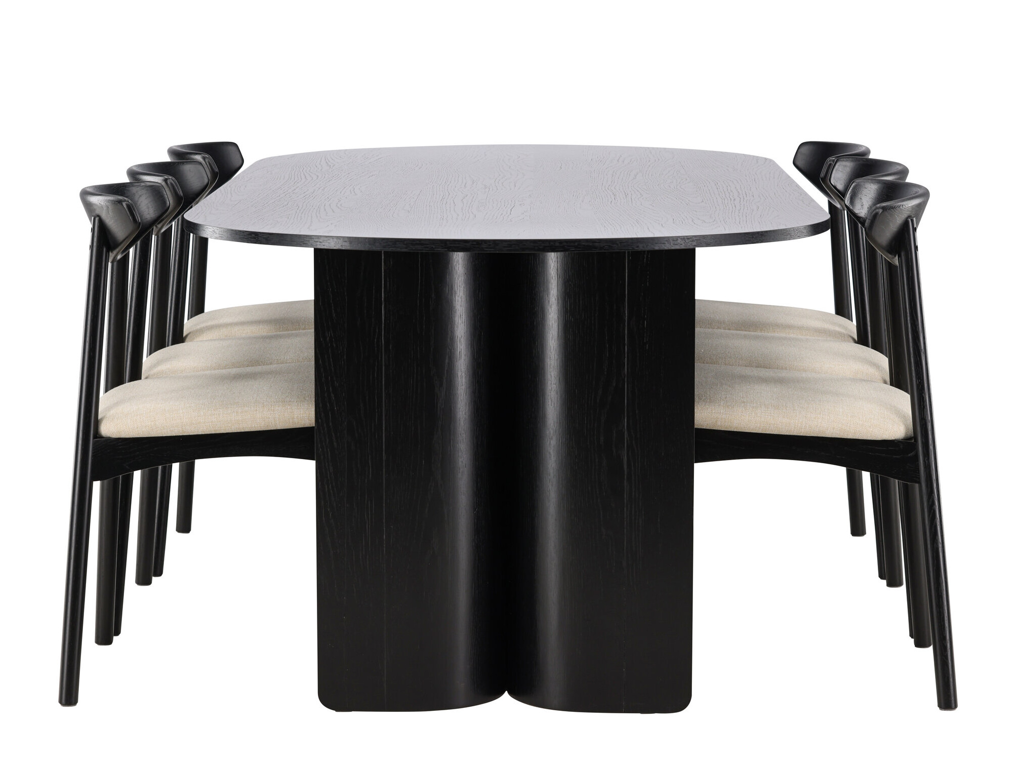 Essgruppe Dallas 5280 (Schwarz + Beige)
