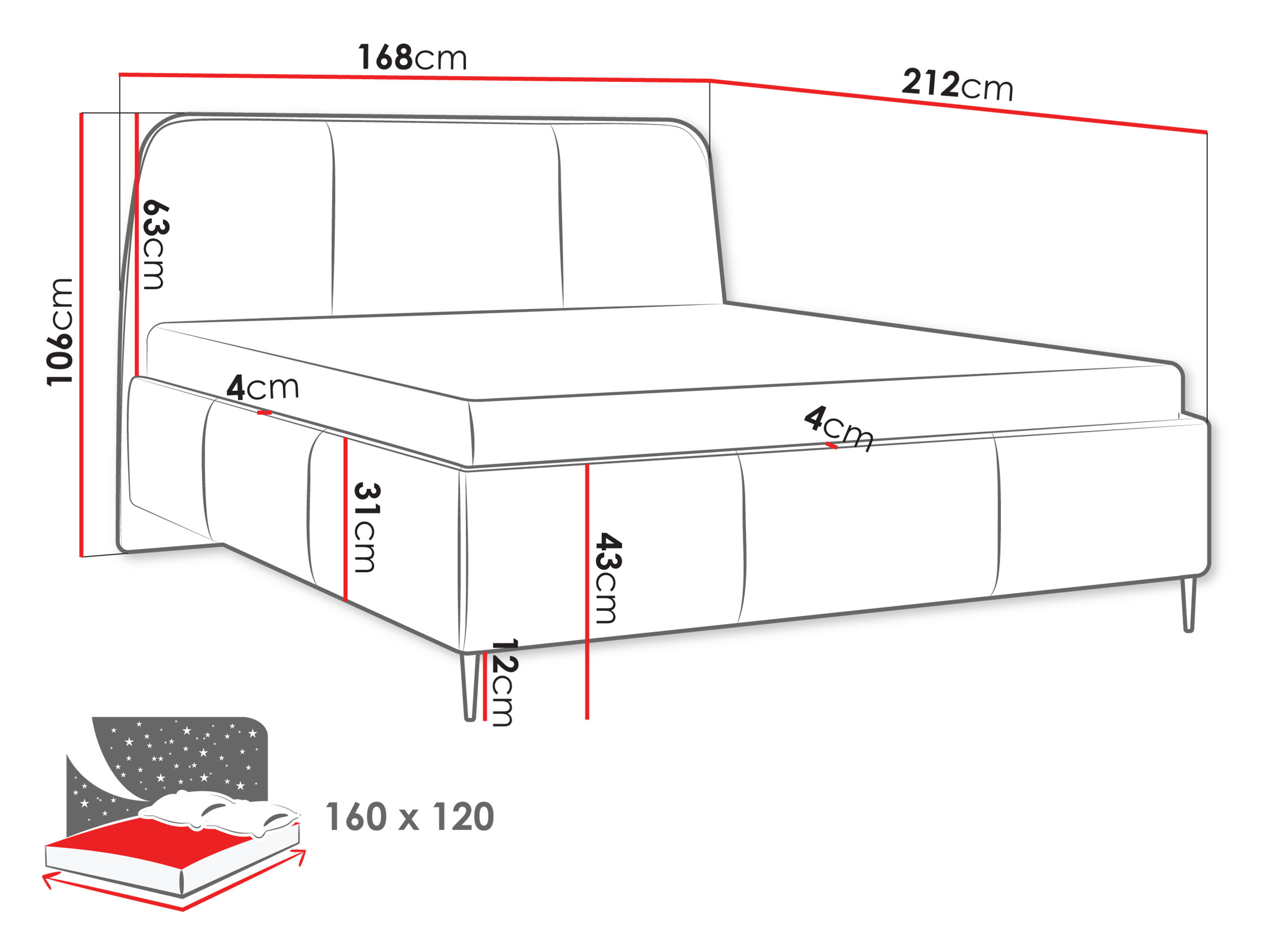 Bett ComfiDream Fragor (Margo 227.04)