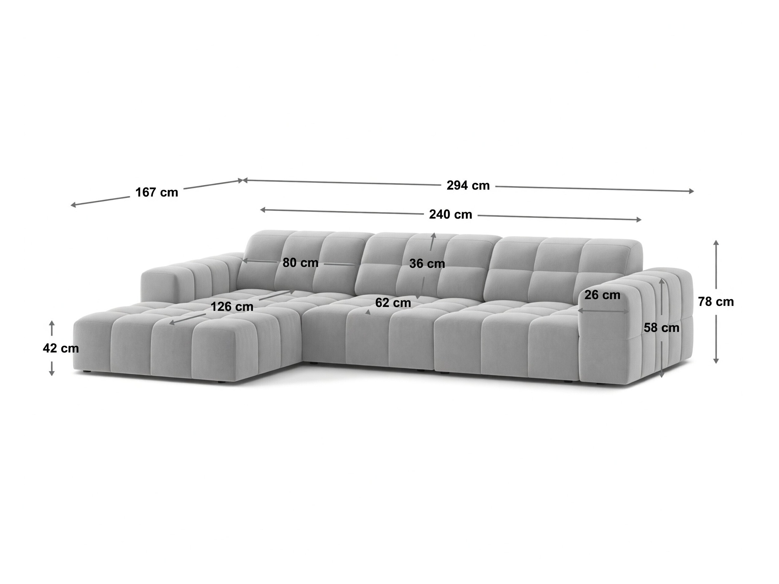 Ecksofa Somelo 102 (Bluvel 03)
