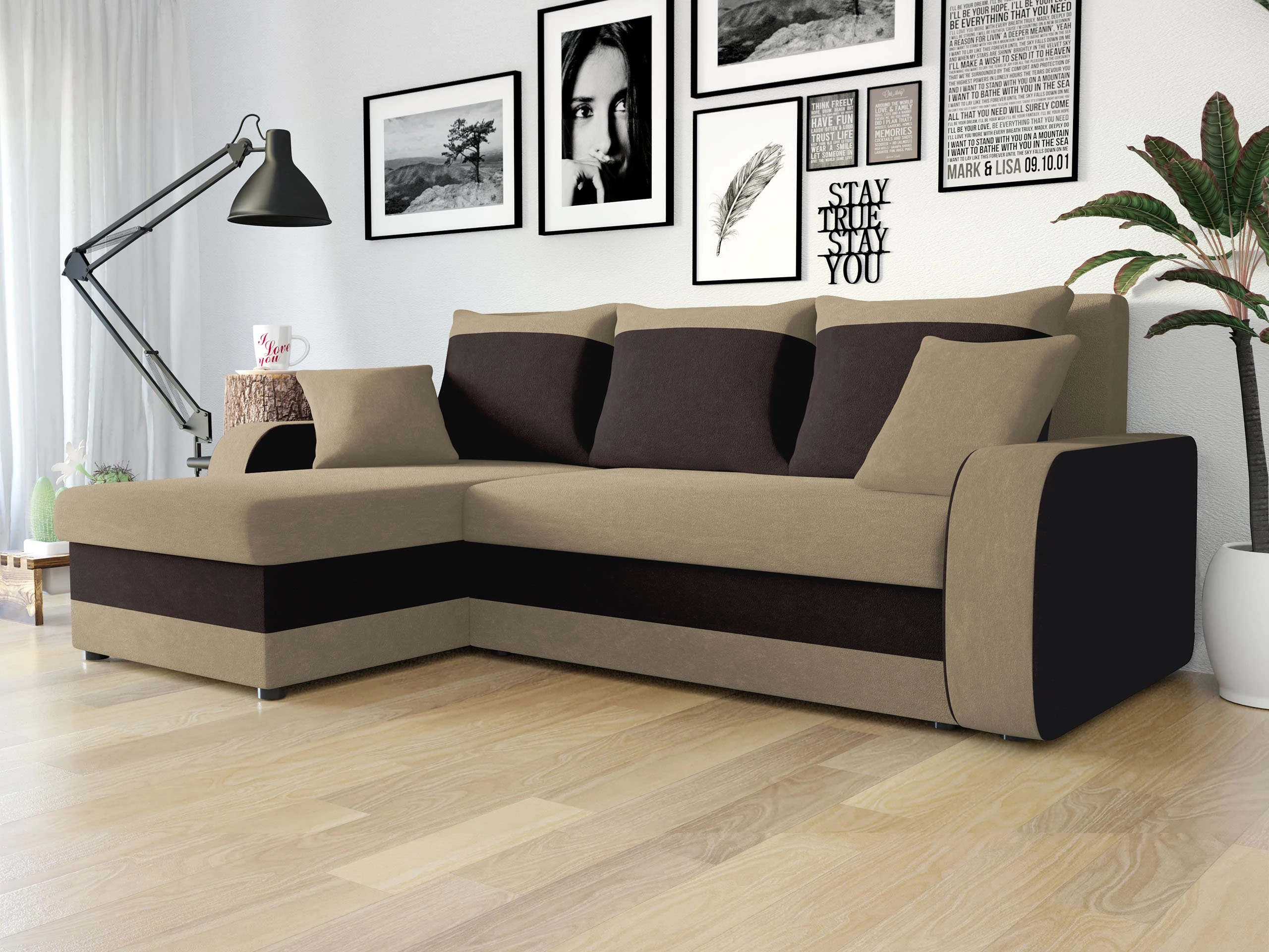 Ecksofa Comfivo Melissa I (Alova 07 + Alova 68)